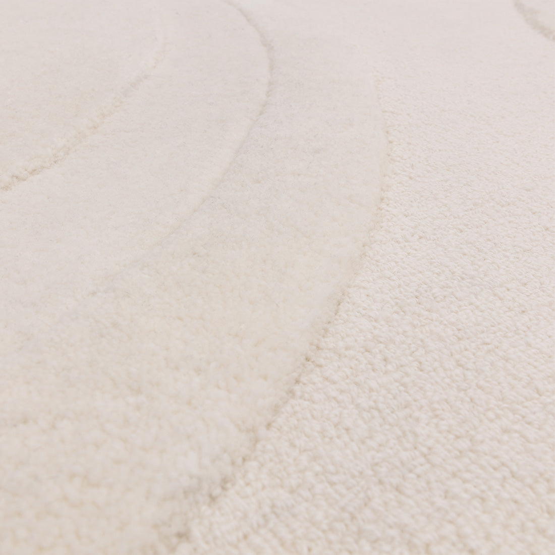 Modern rectangle cream rug with abstract cream pattern