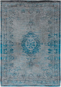 Fading World Medallion Grey Turquoise 8255