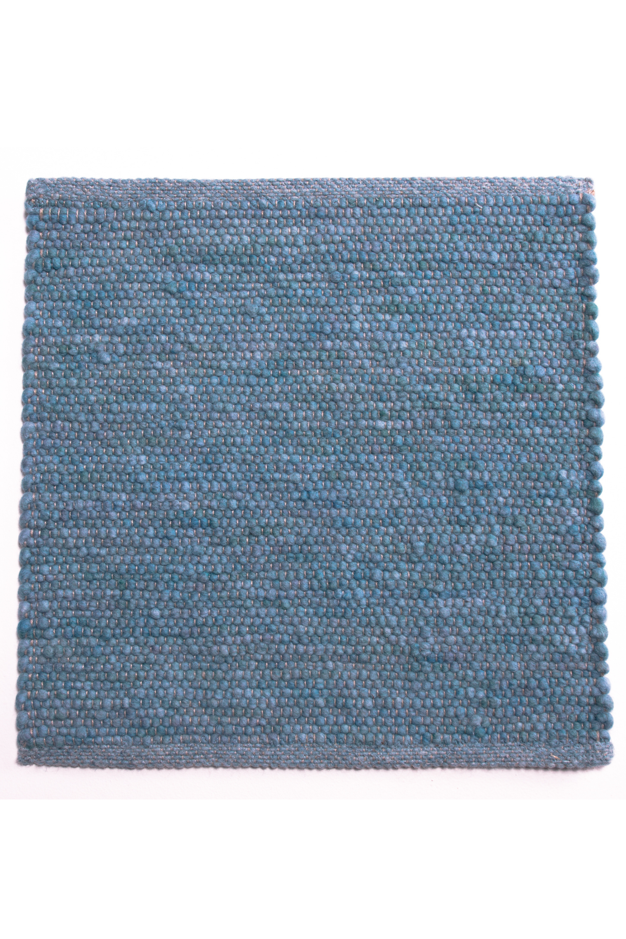 Blue luxury plain handwoven rug
