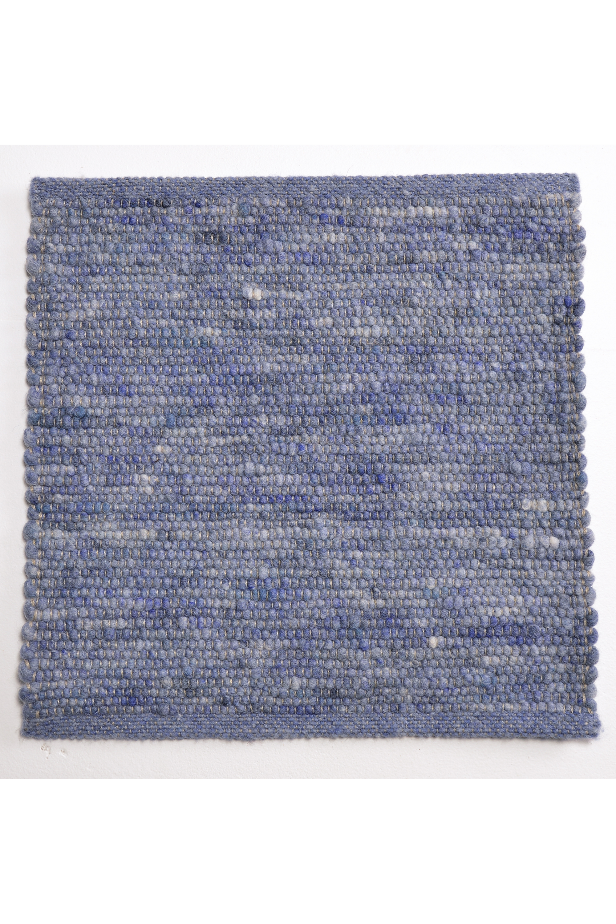 Blue luxury plain handwoven rug