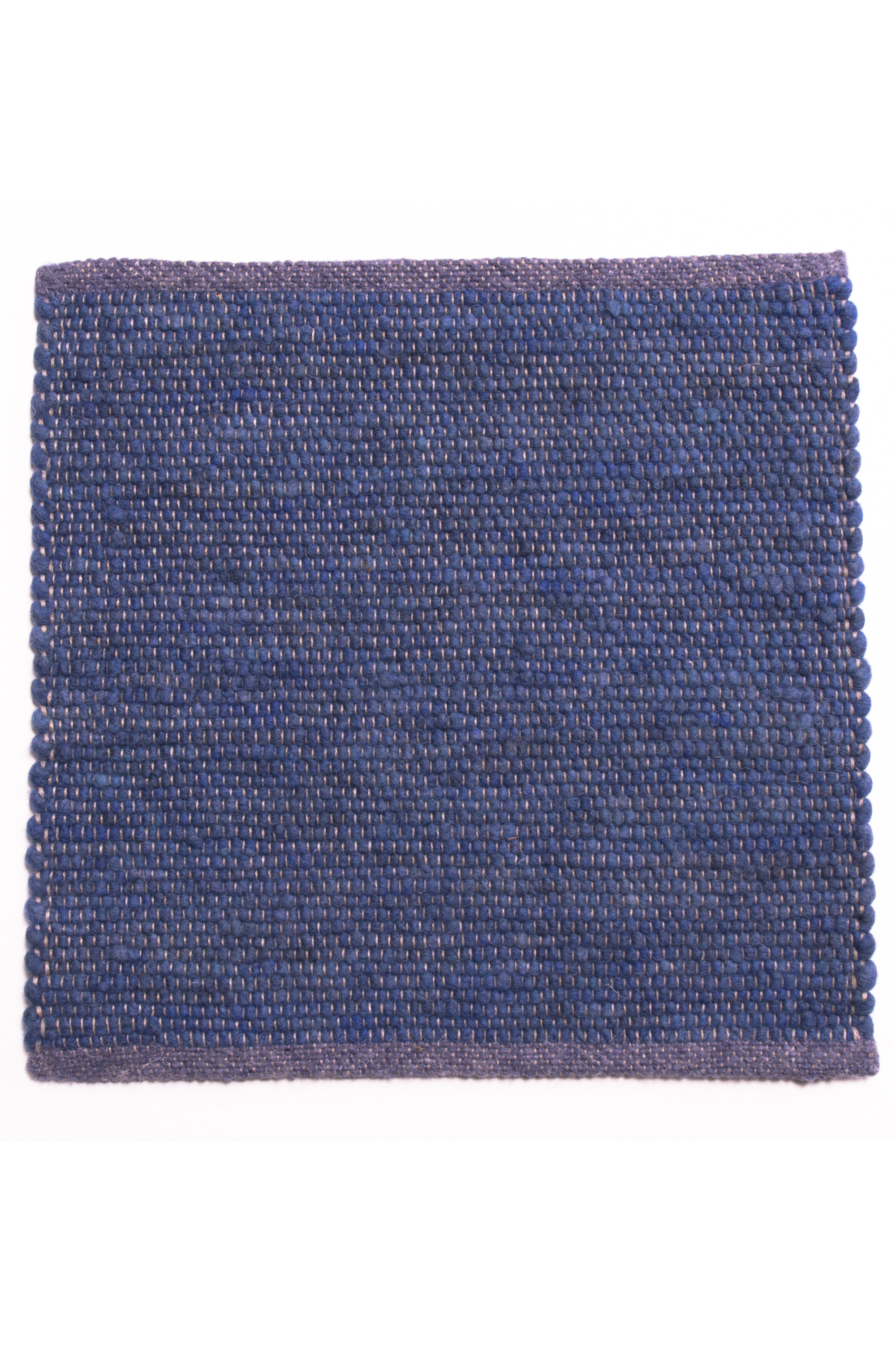 Blue luxury plain handwoven rug