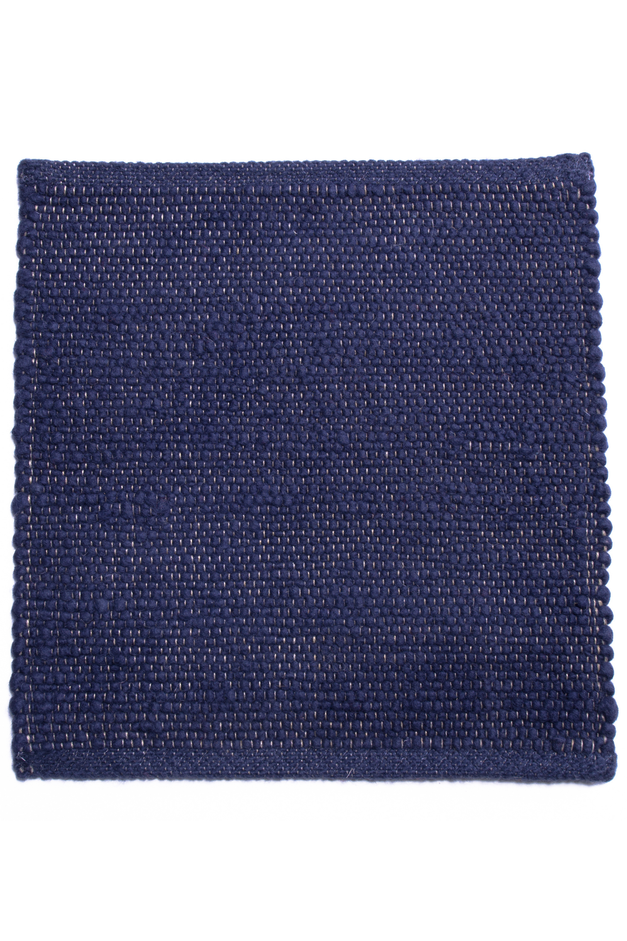 Blue luxury plain handwoven rug