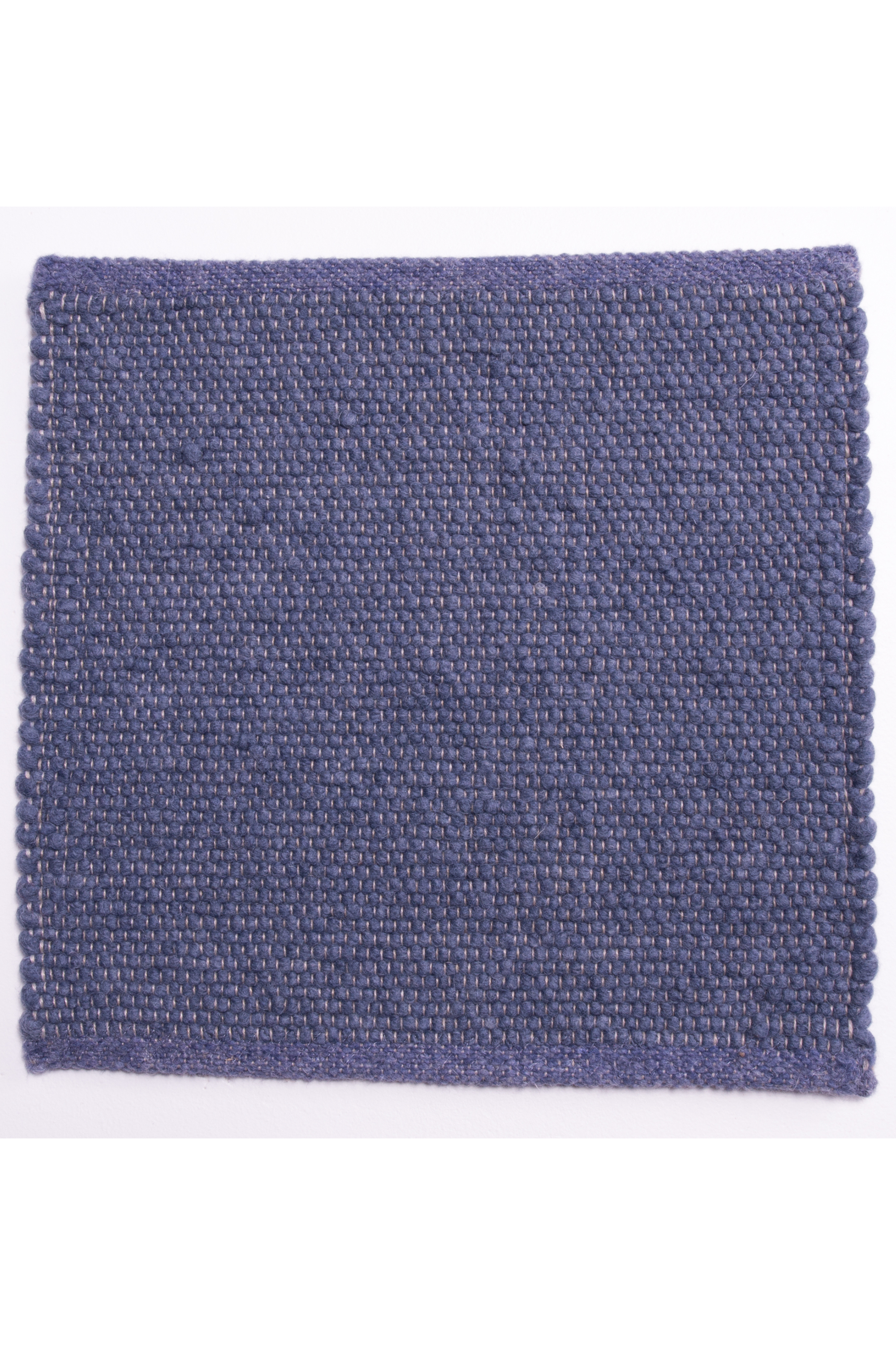 Blue luxury plain handwoven rug