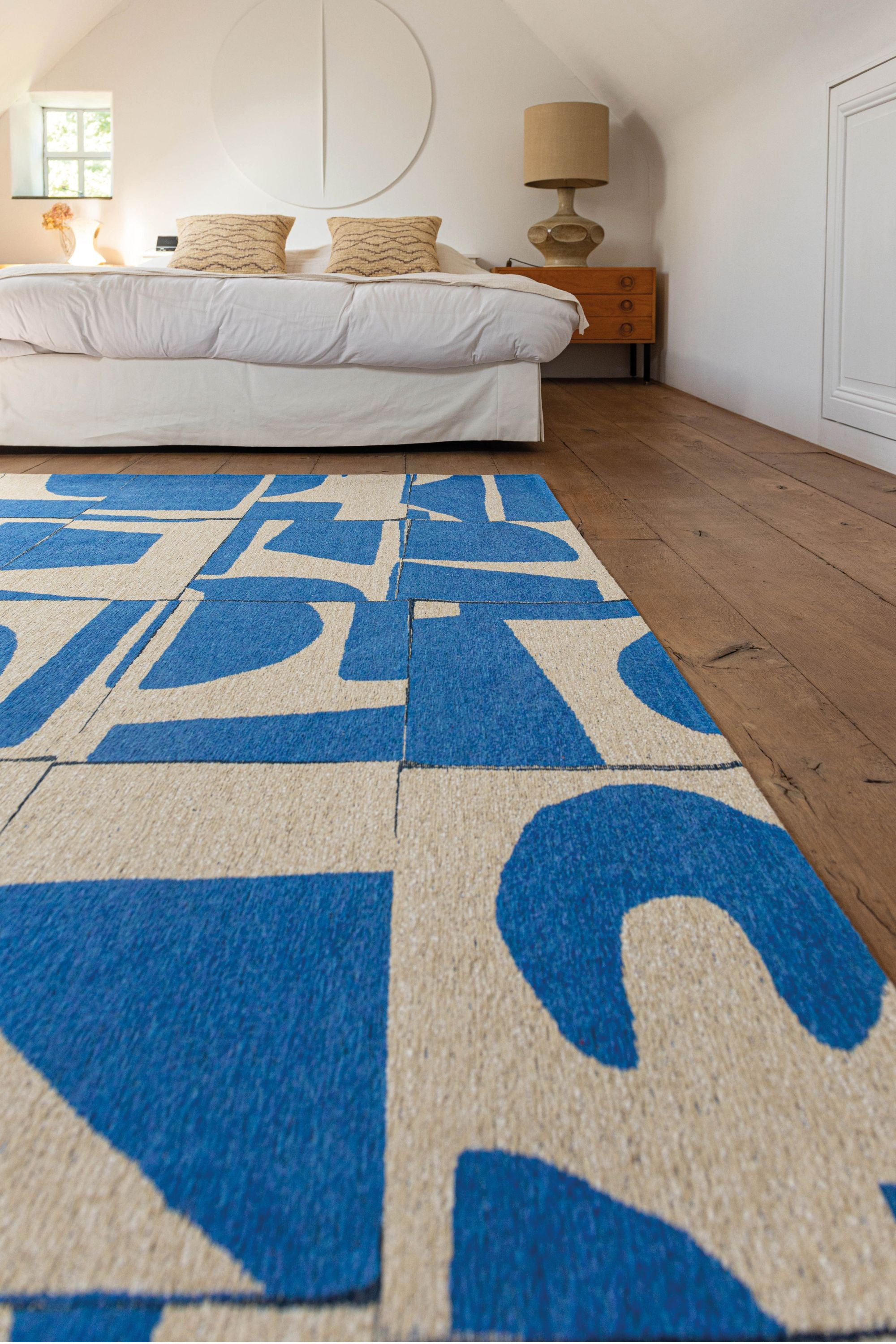 Blue abstract rug
