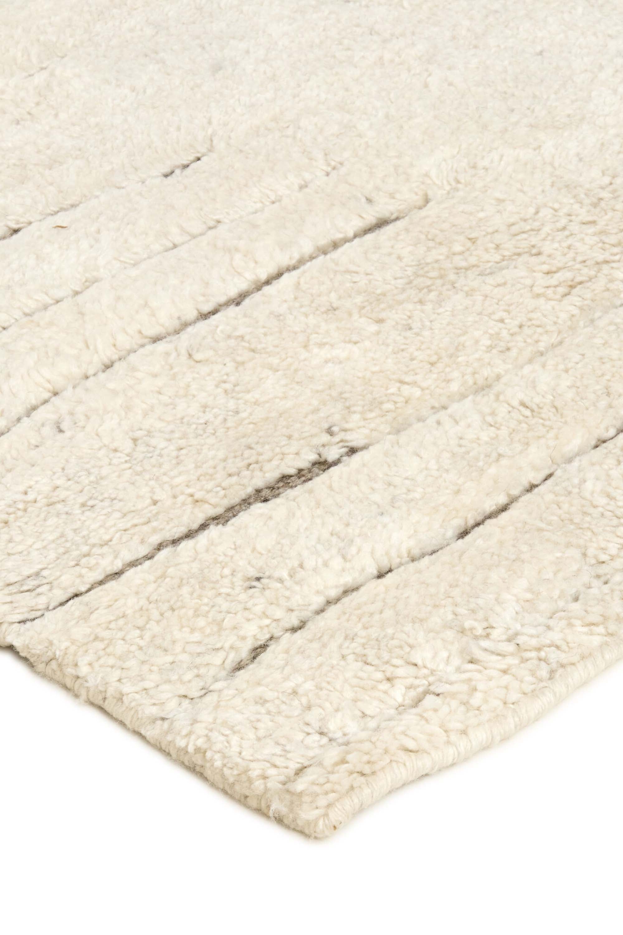 Minimal cream luxury Moroccan style rug