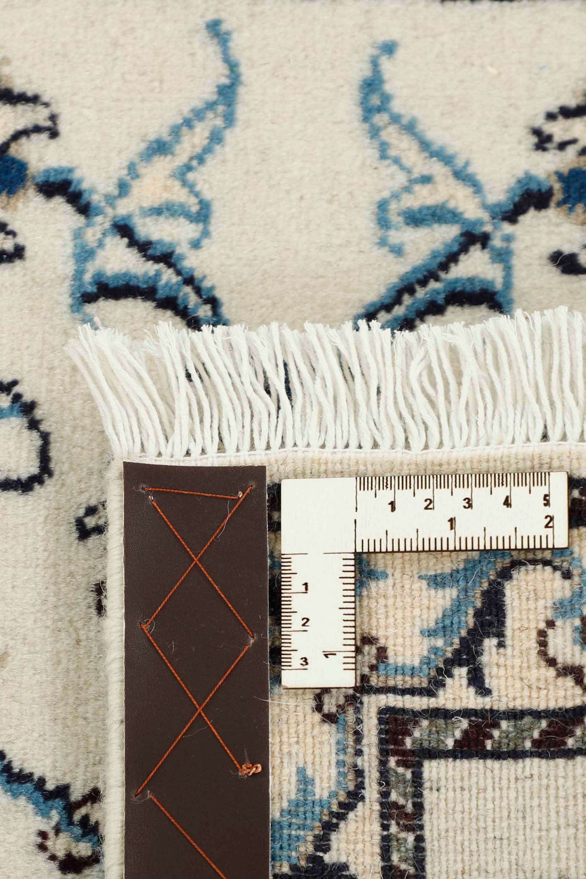 Traditional cream and blue Nain runner