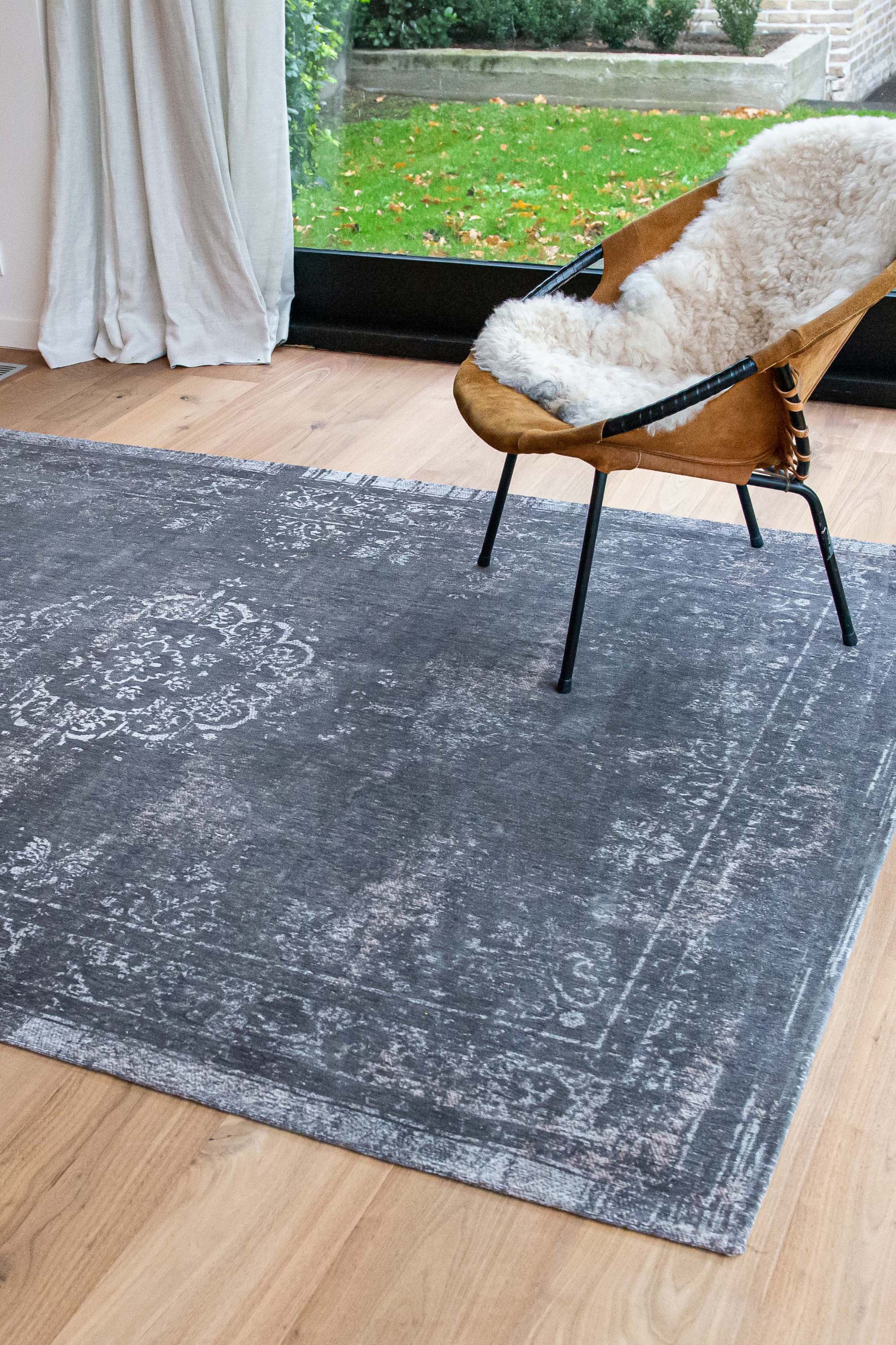 grey vintage style rug
