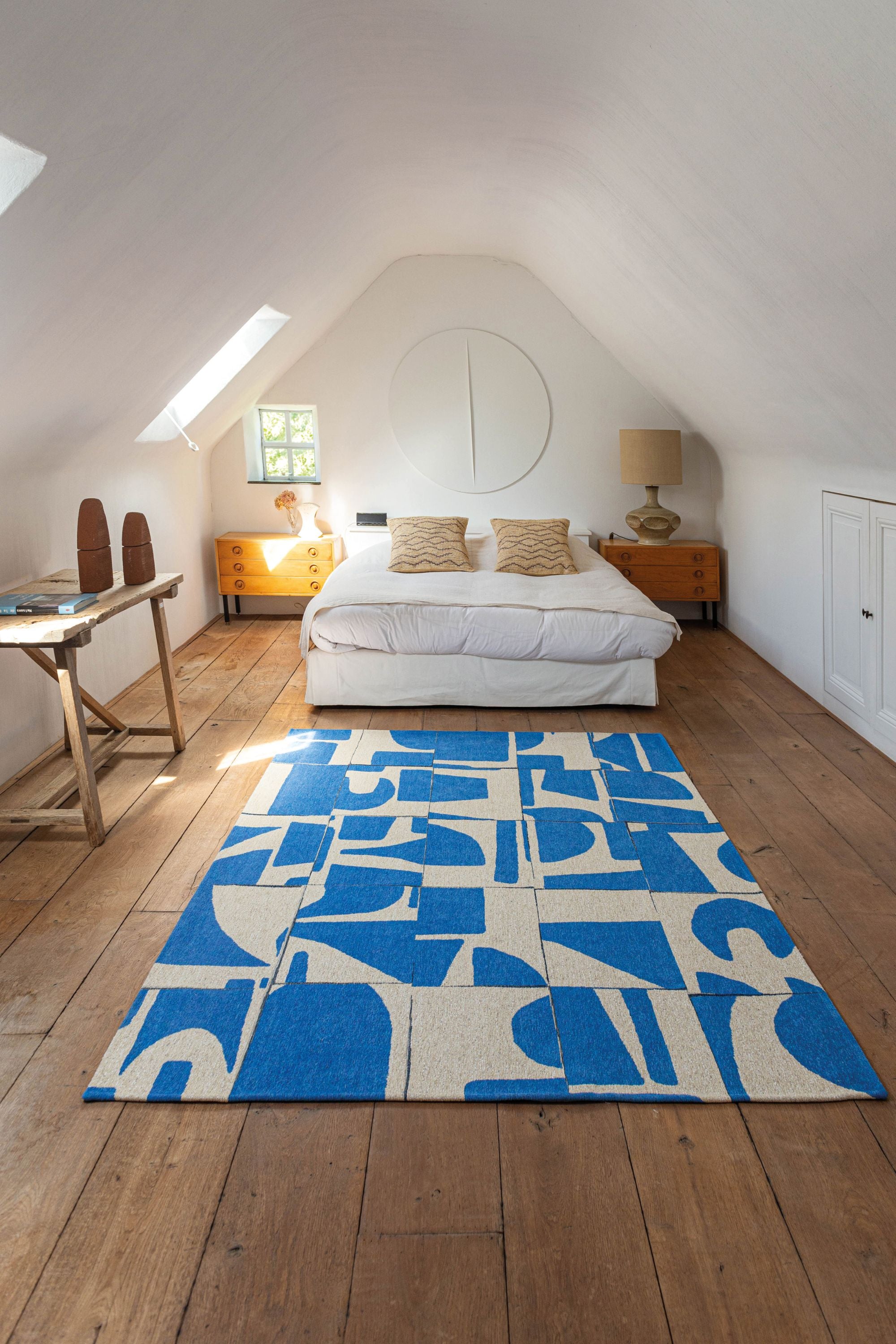 Blue abstract rug
