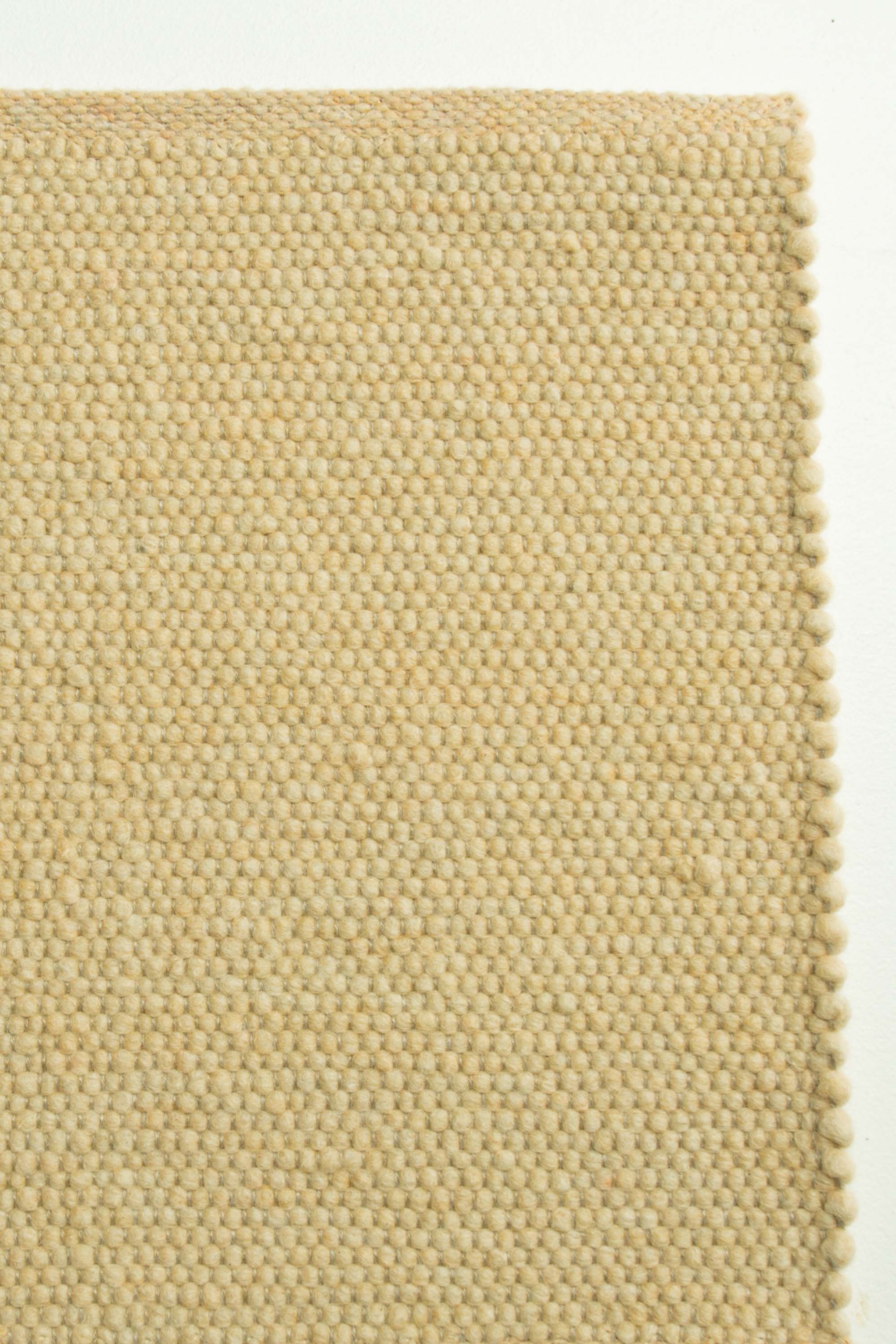Yellow luxury plain handwoven rug