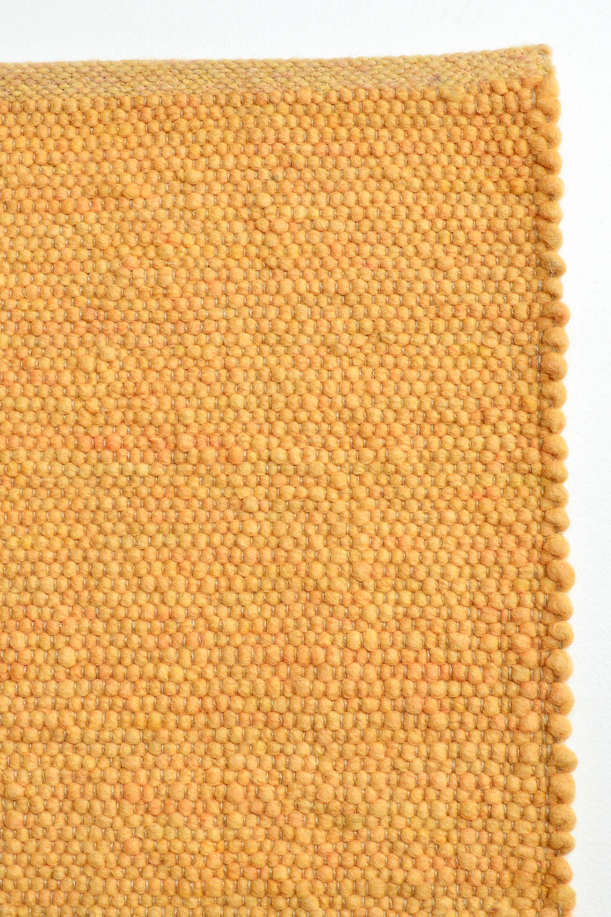 Yellow luxury plain handwoven rug