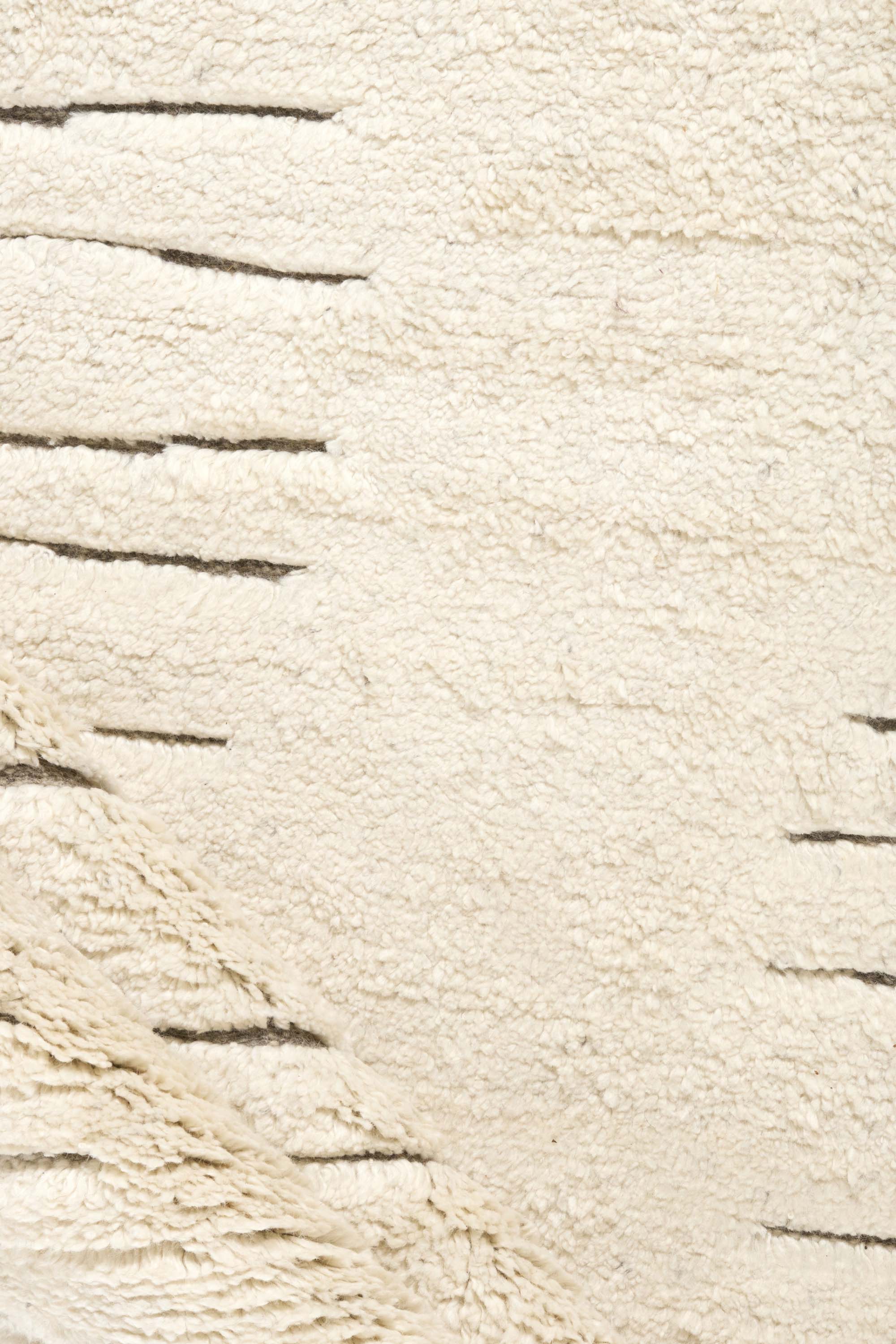 Minimal cream luxury Moroccan style rug