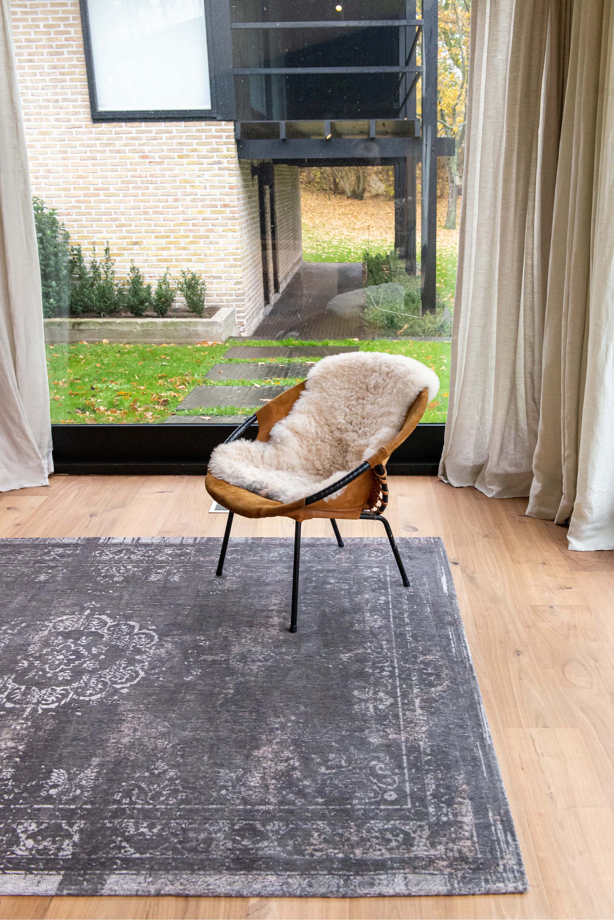 grey vintage style rug