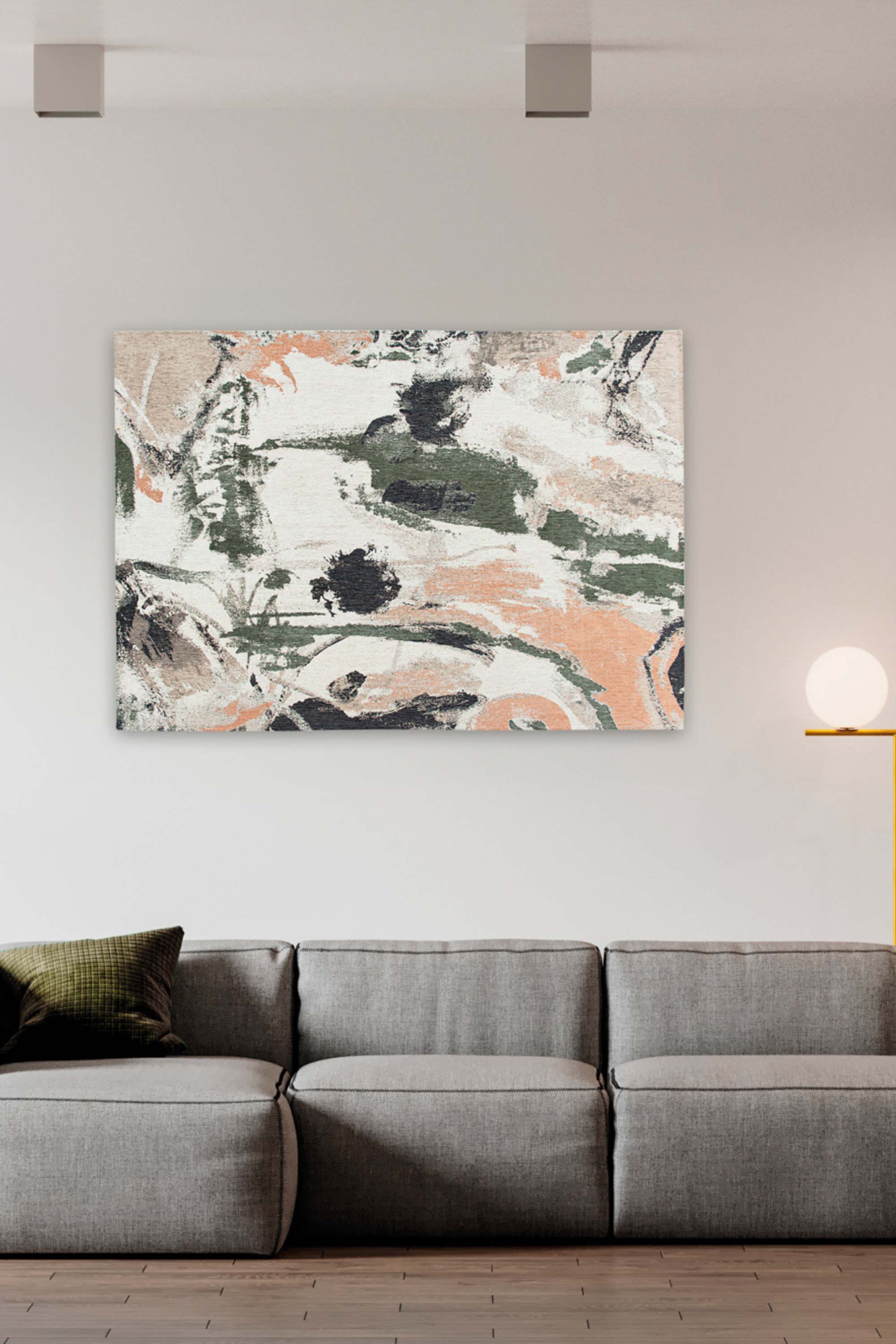 Modern rug with multicolour abstract pattern