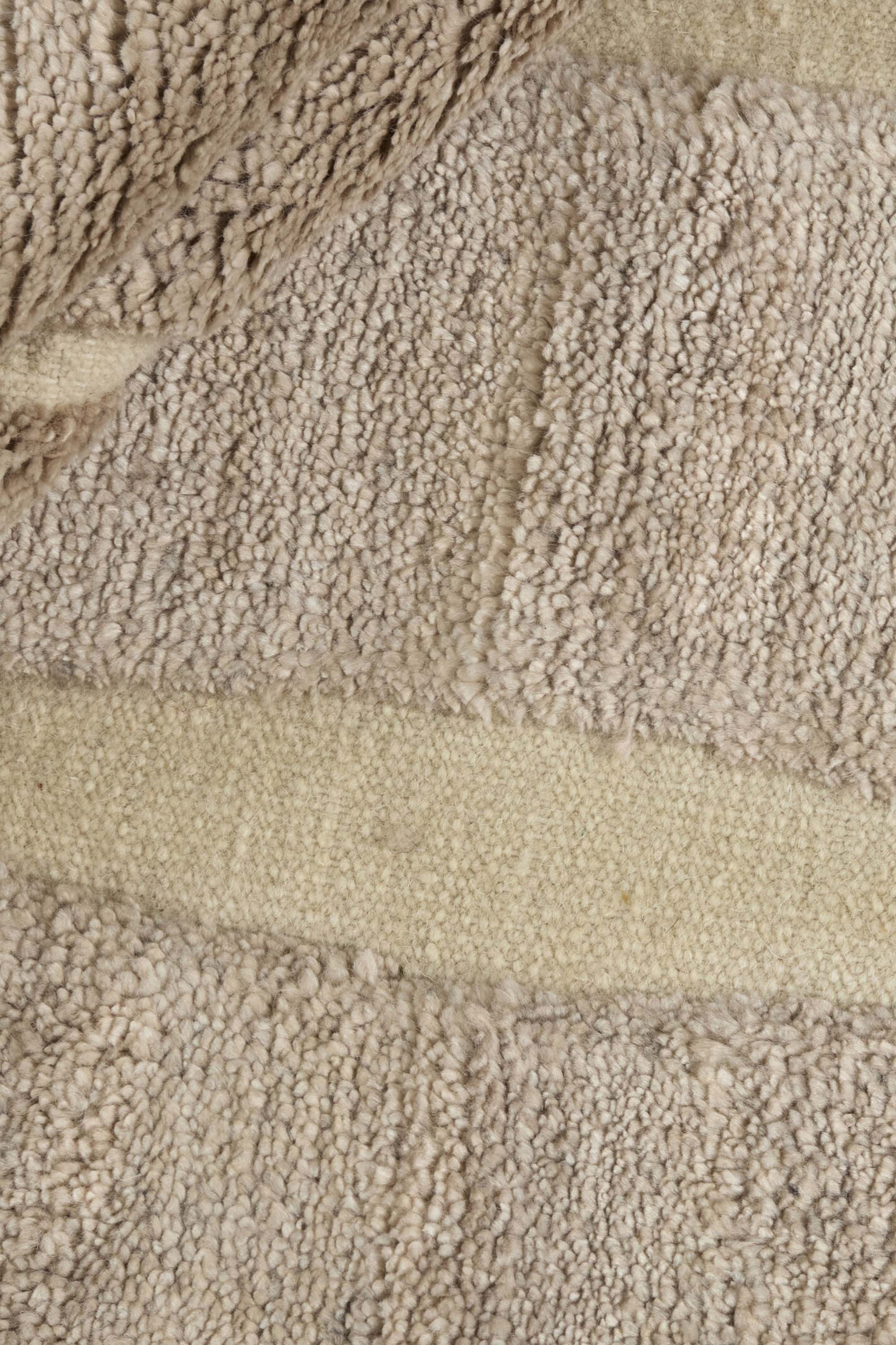 Minimal beige luxury Moroccan style rug