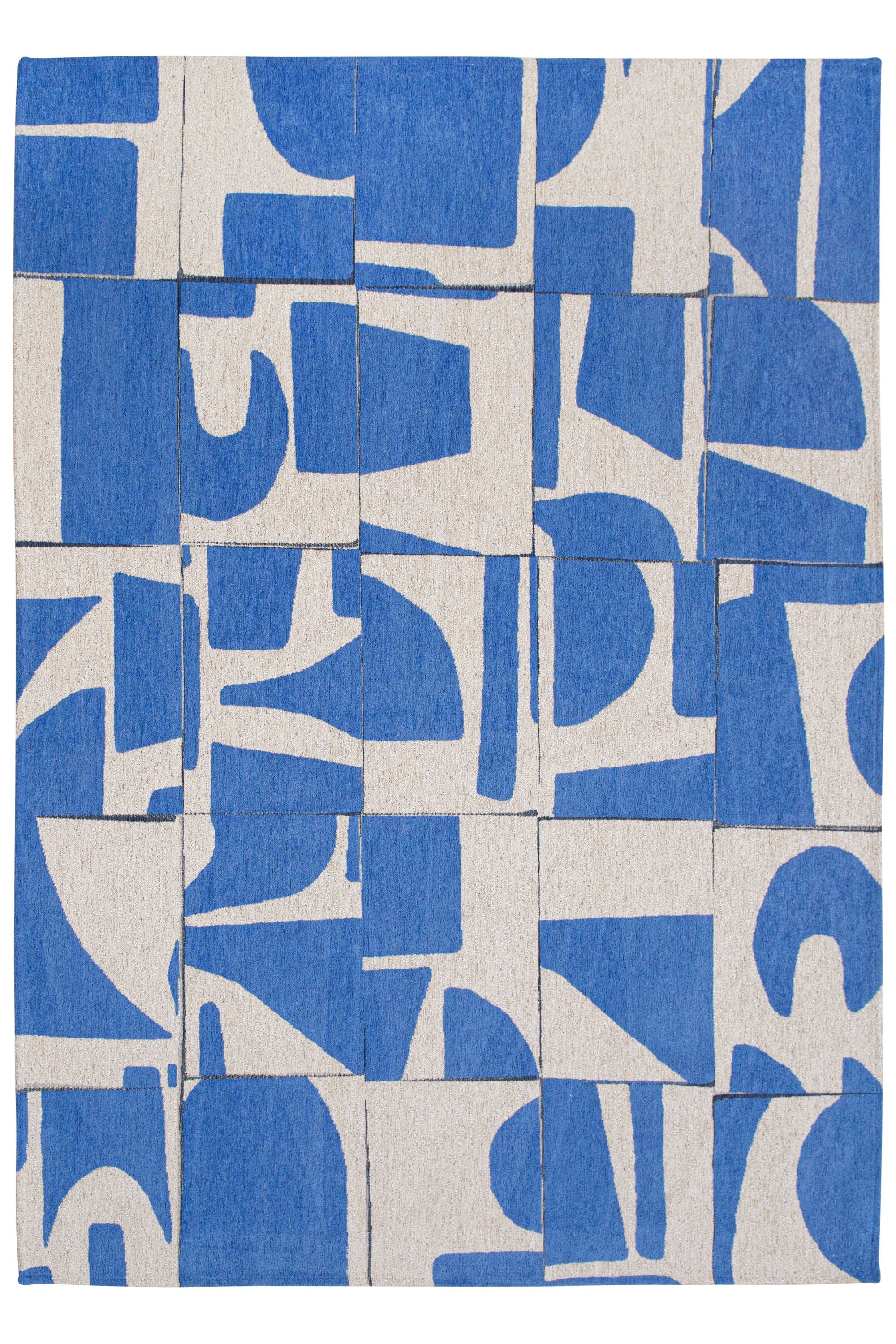 Blue abstract rug
