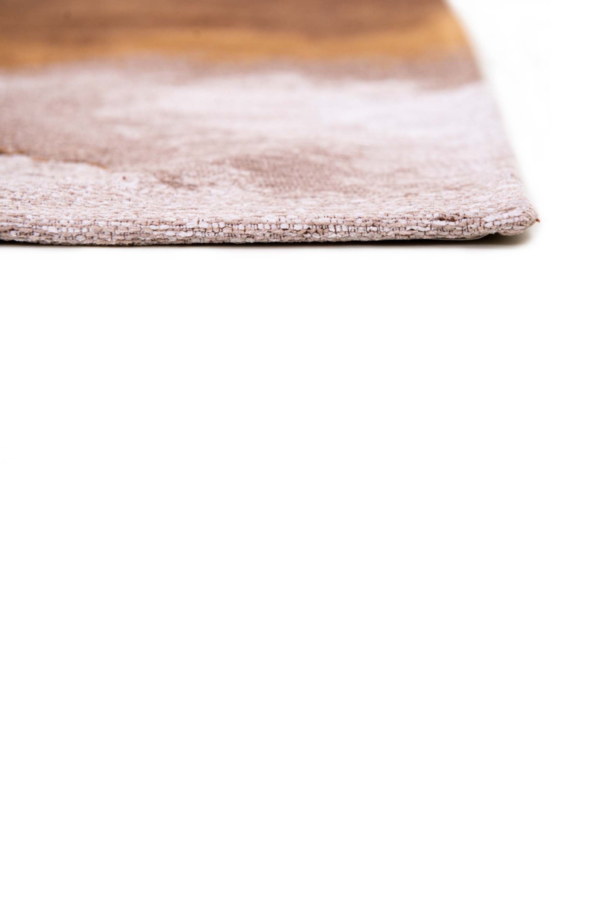 Modern rug with brown abstract shoreline pattern