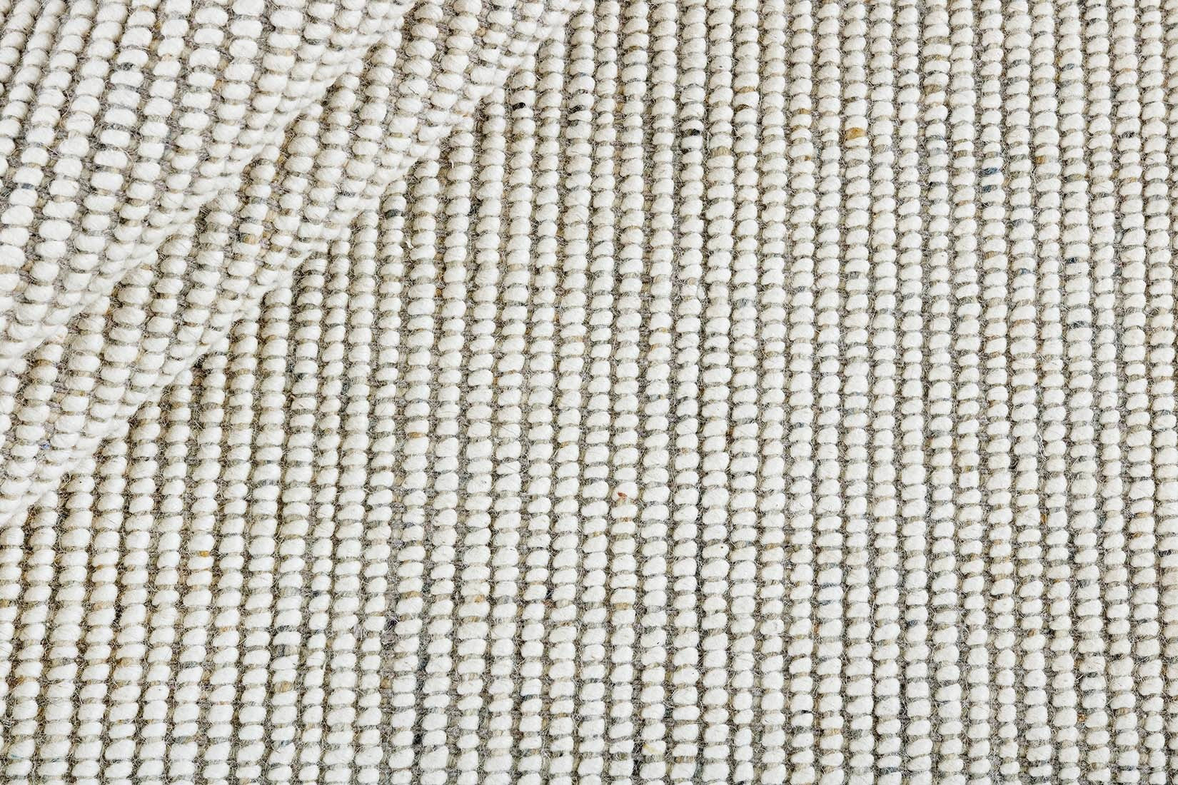 Grey and white textured flatweave rug