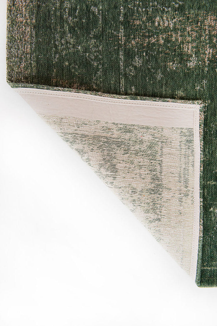 green vintage style rug