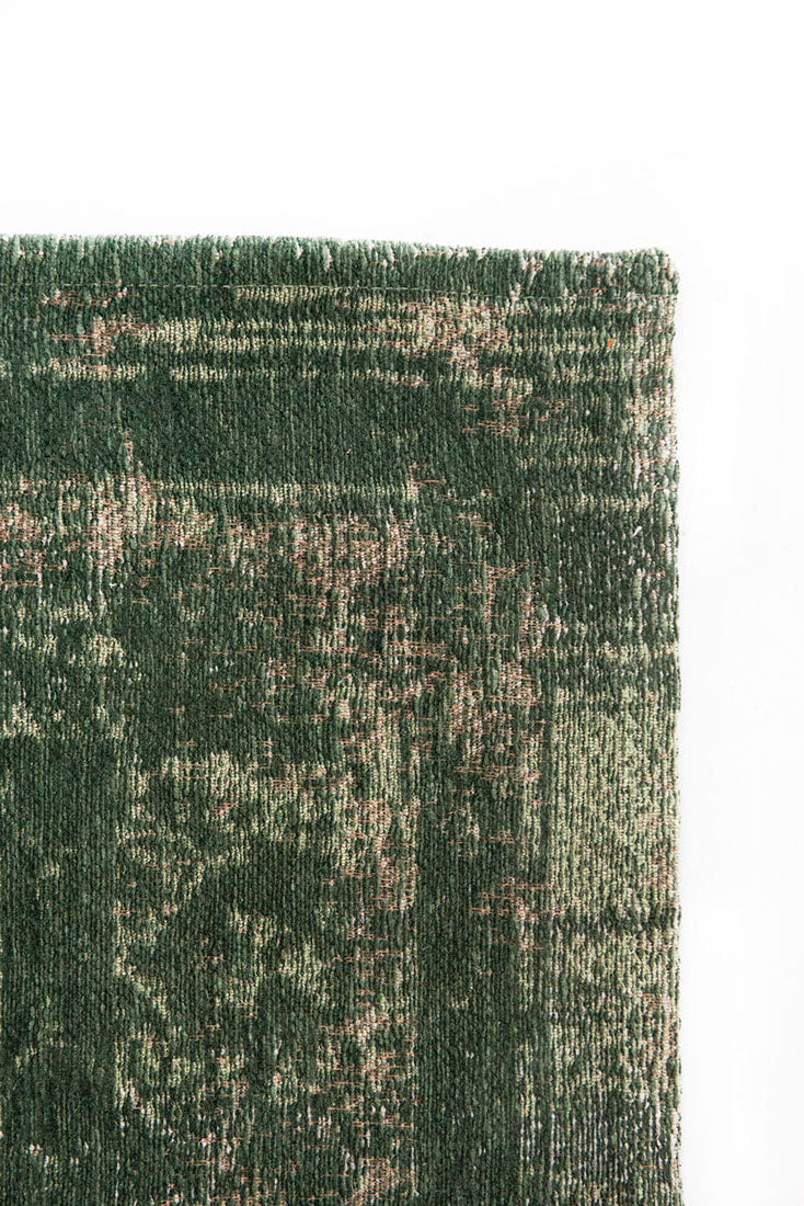 green vintage style rug