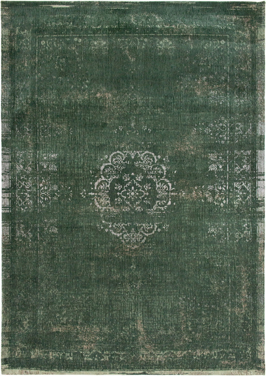 green vintage style rug