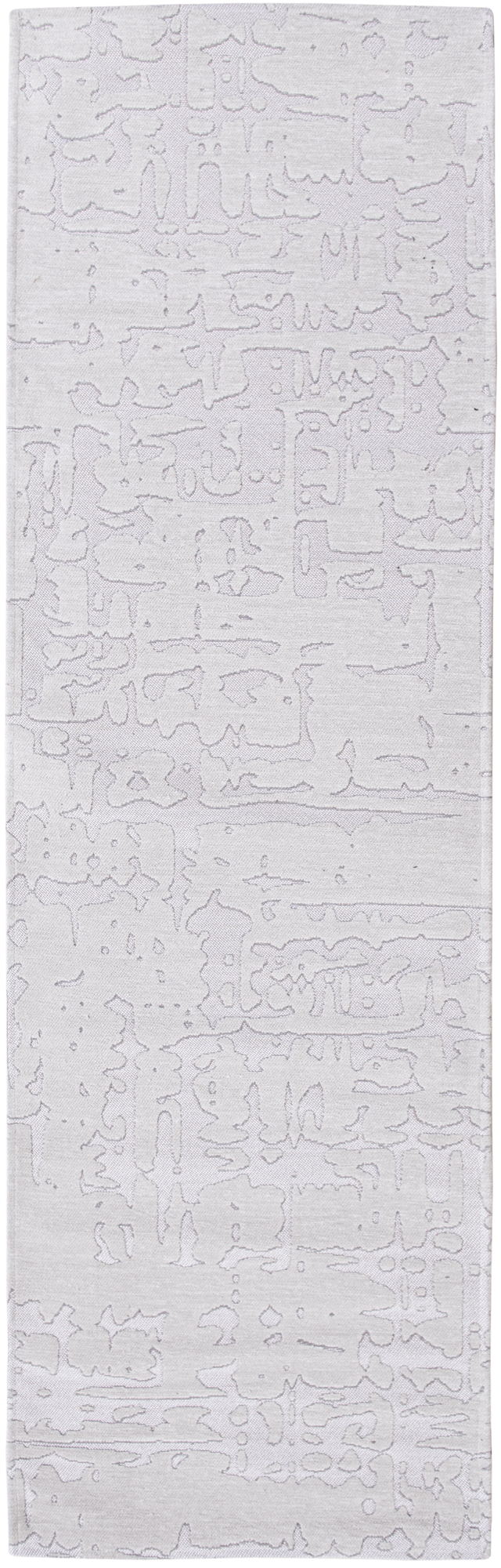 Cream flatweave runner area rug with subtle, organic pattern