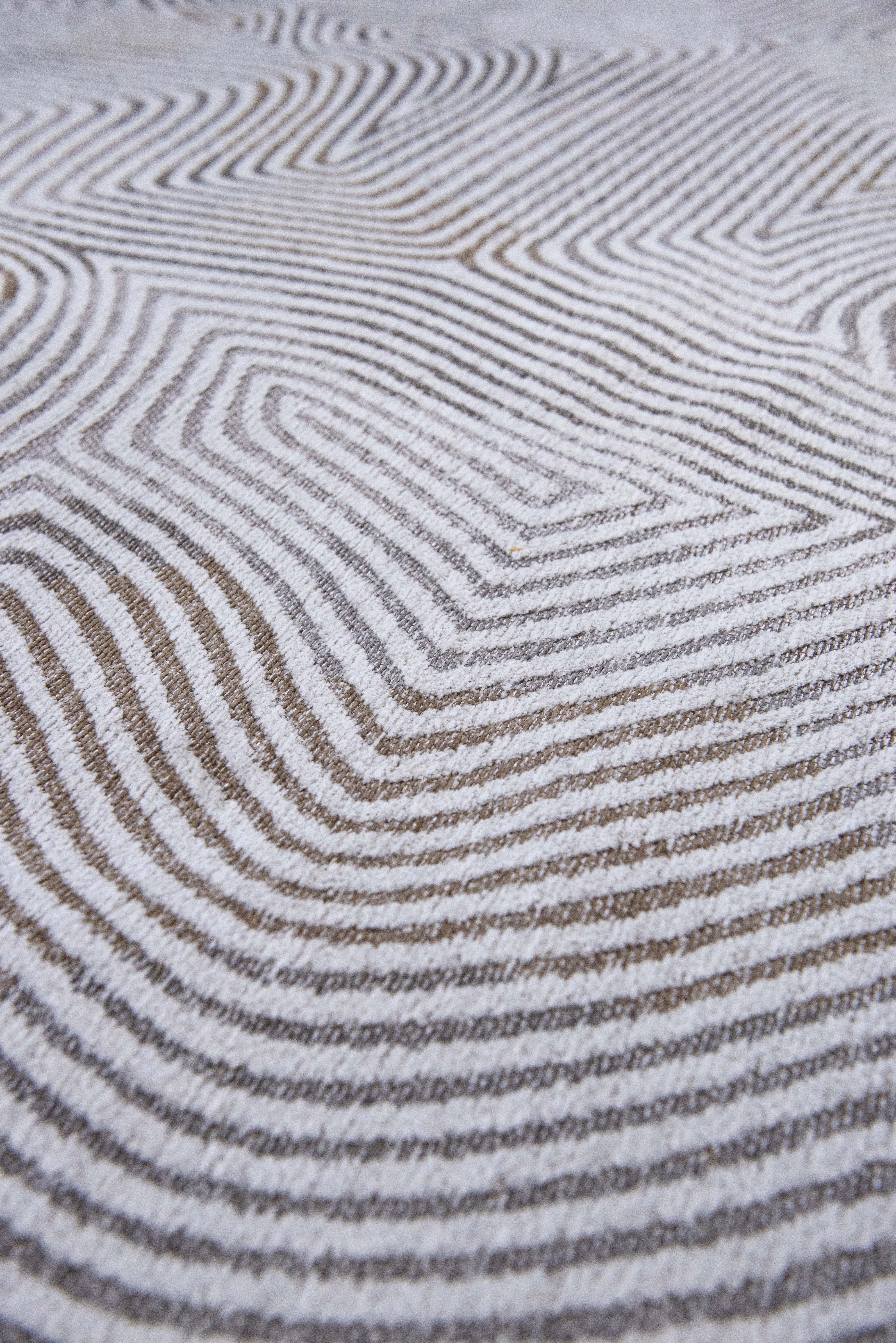 Cream flatweave runner area rug with organic, textured pattern