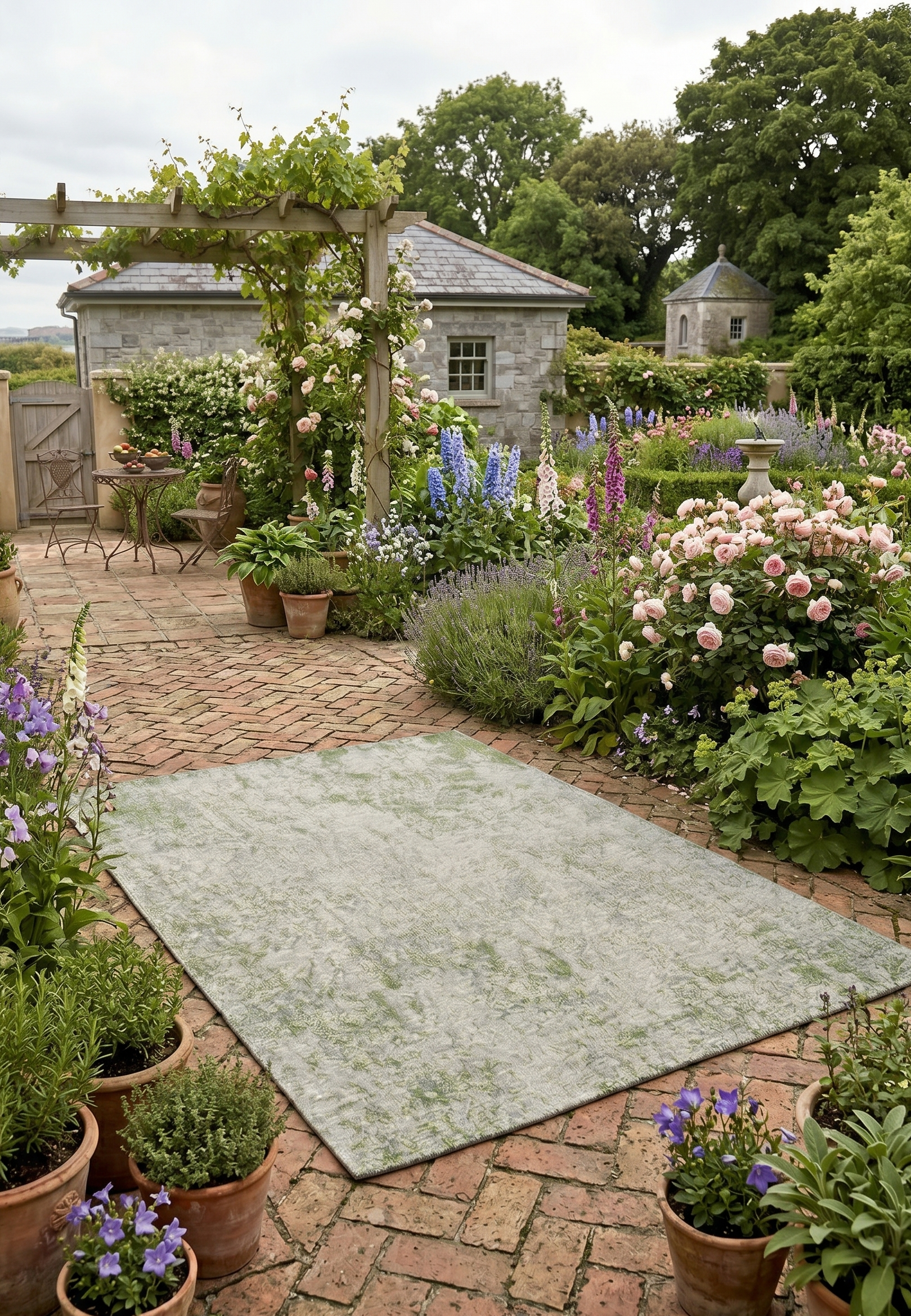 Alfresco Dara Green Outdoor Rug