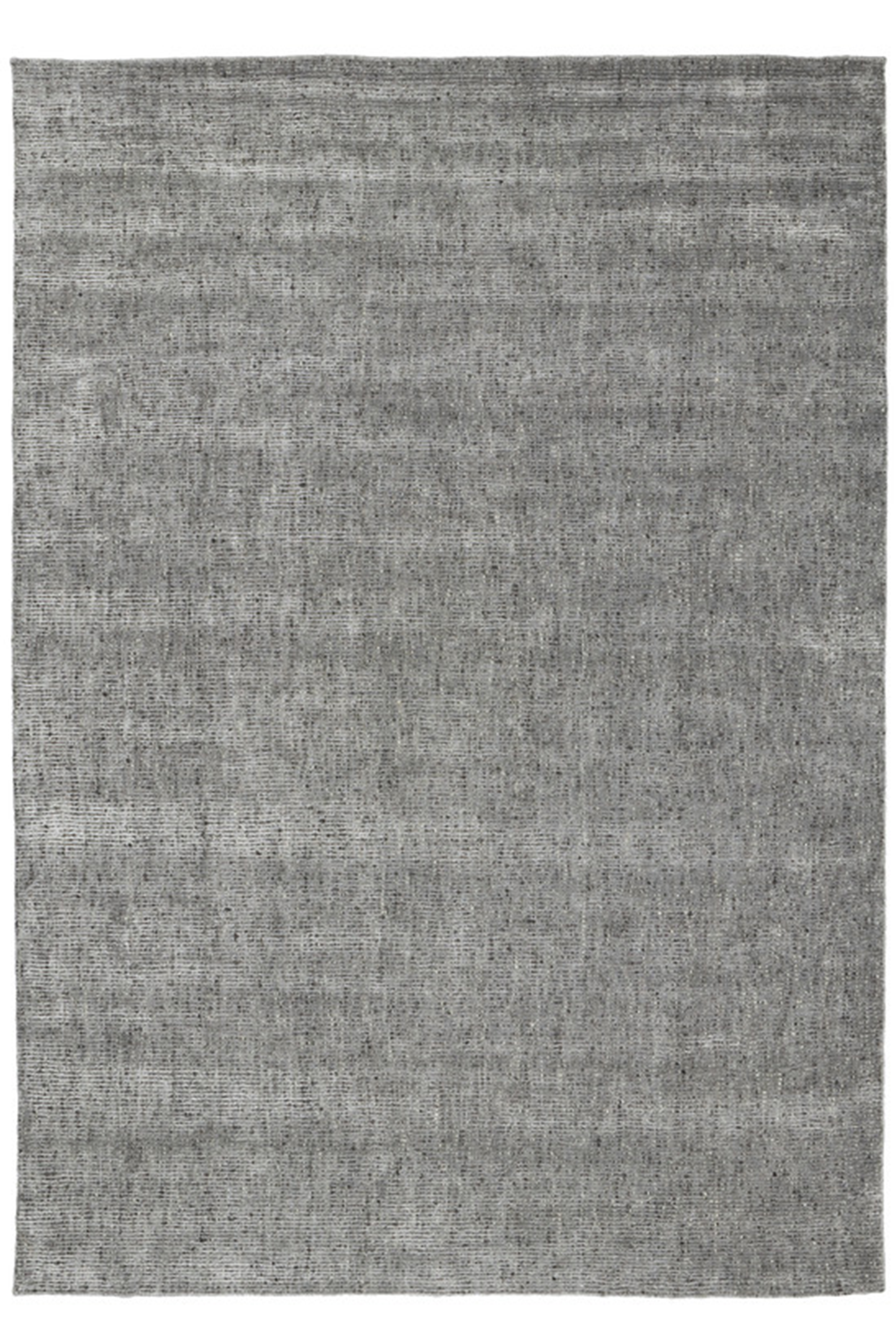 Plain silver wool/viscose rug