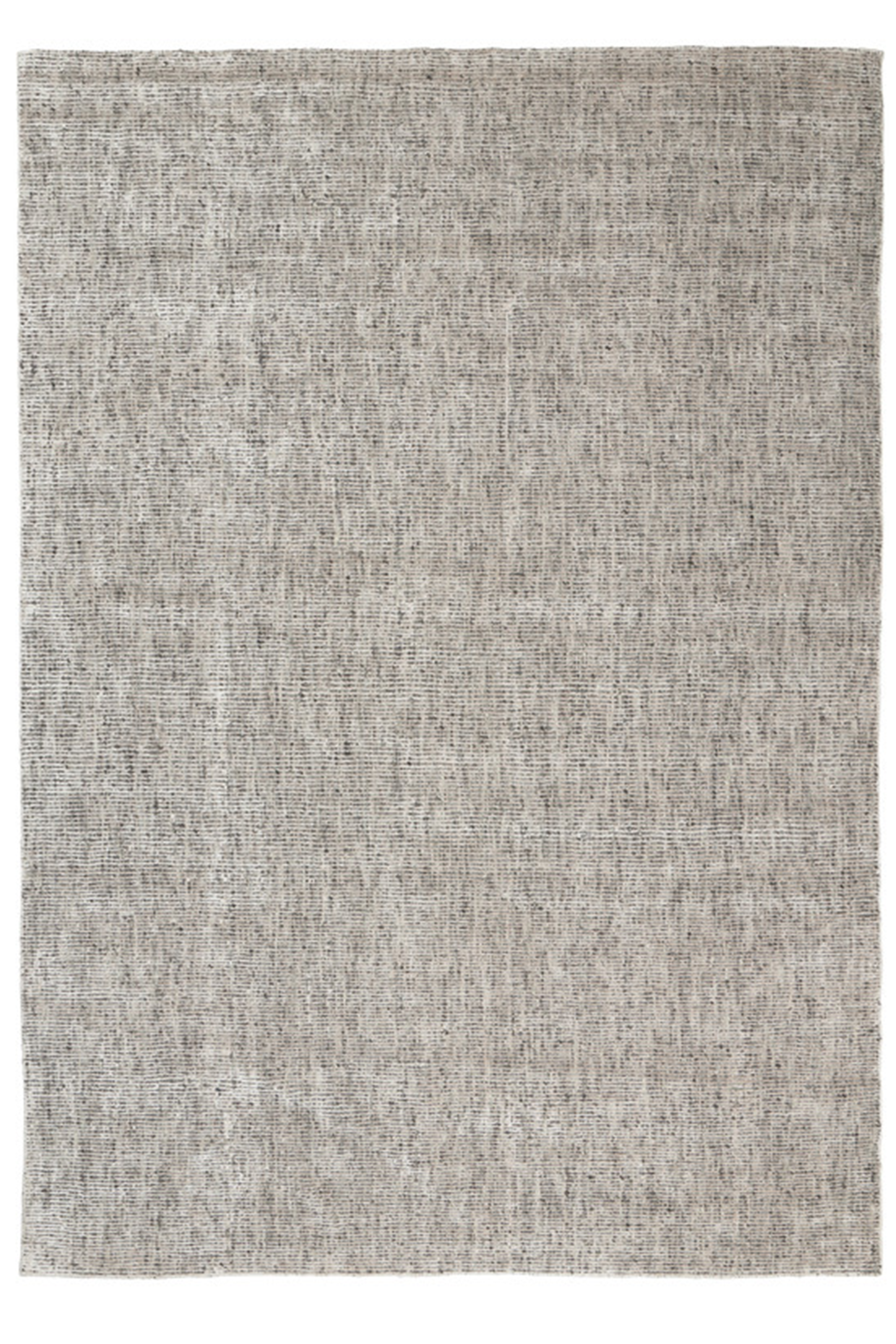 Plain grey wool/viscose rug