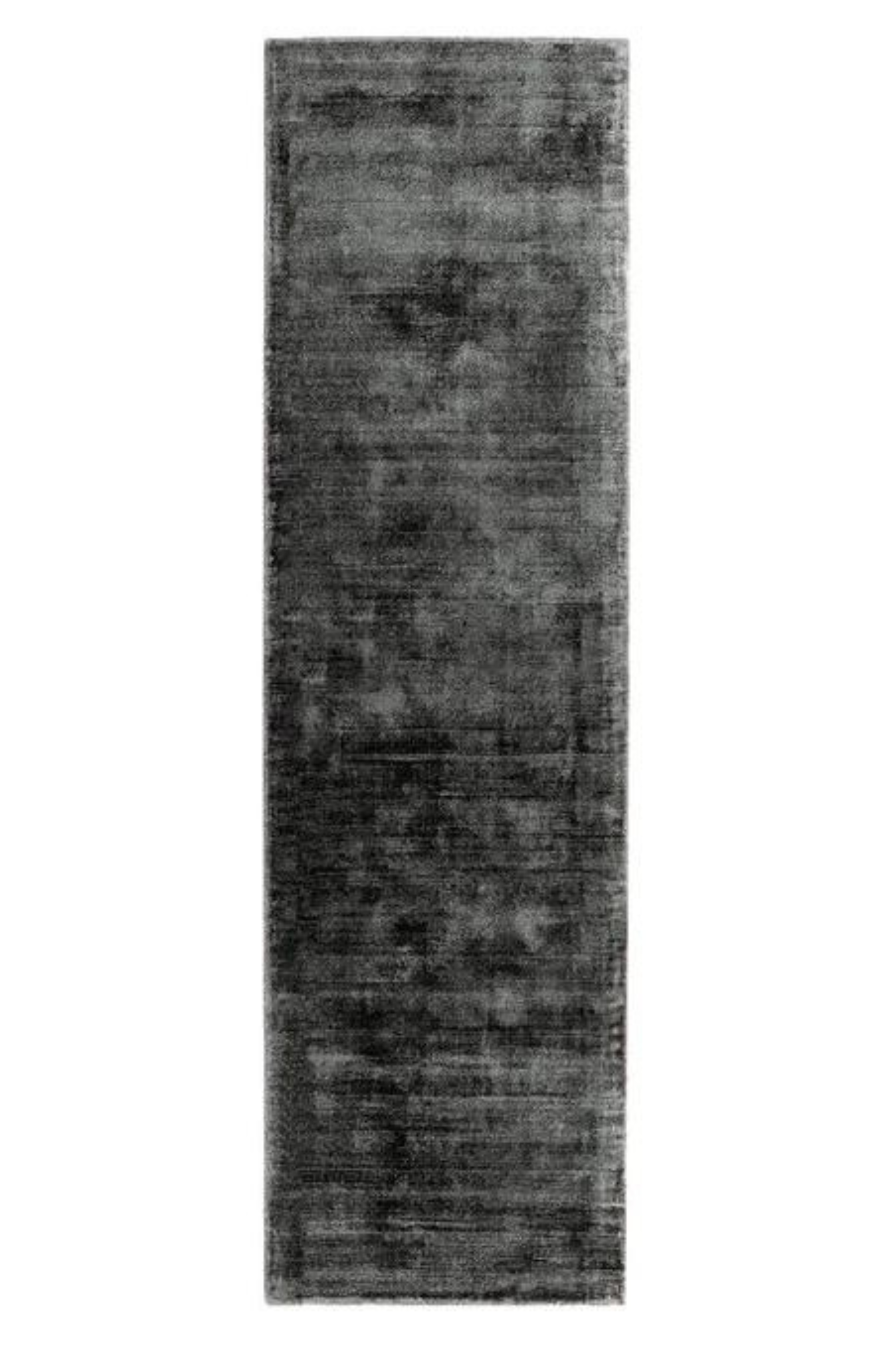 Charcoal Viscose Runner Rug