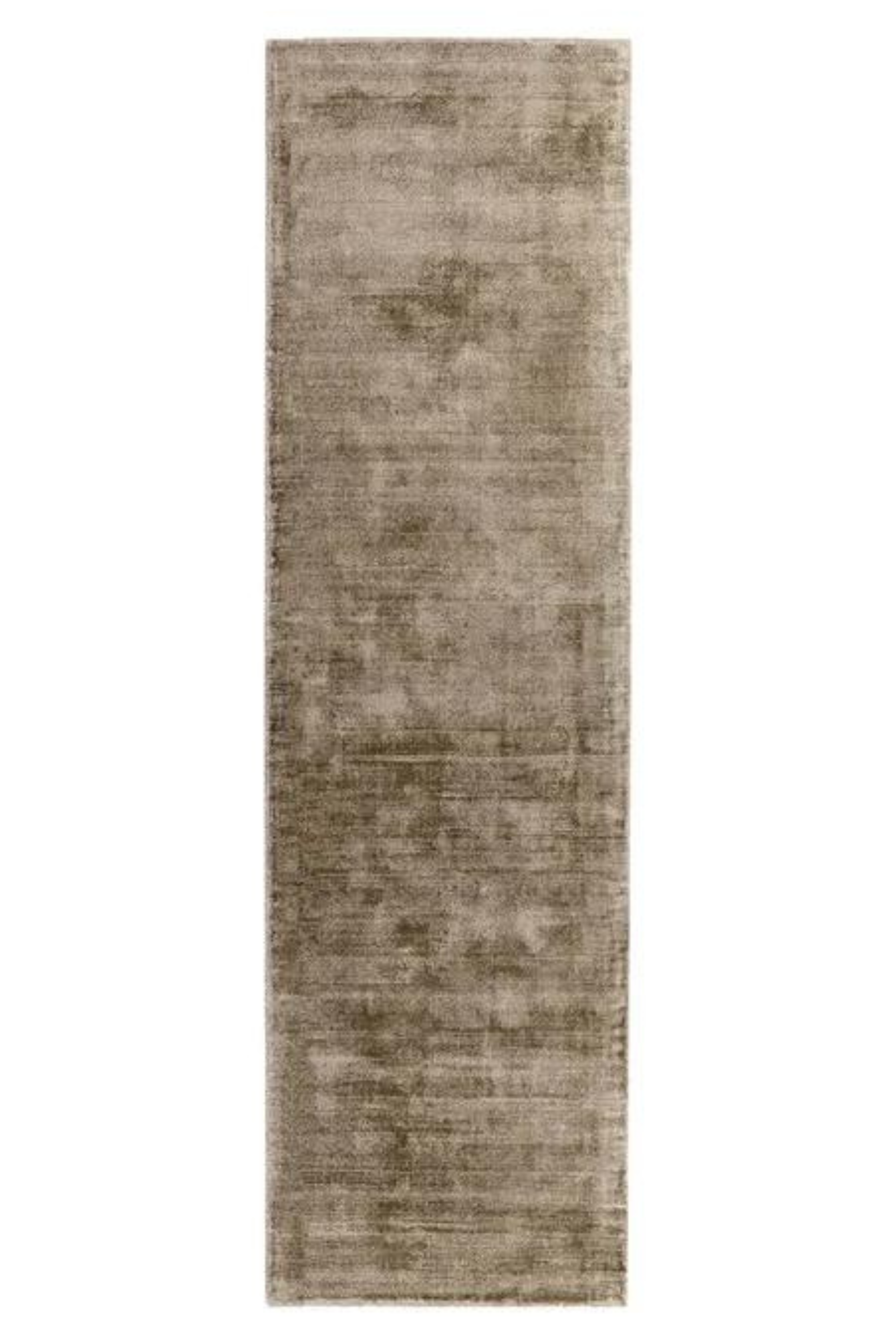 Plain Mocha Viscose Runner Rug