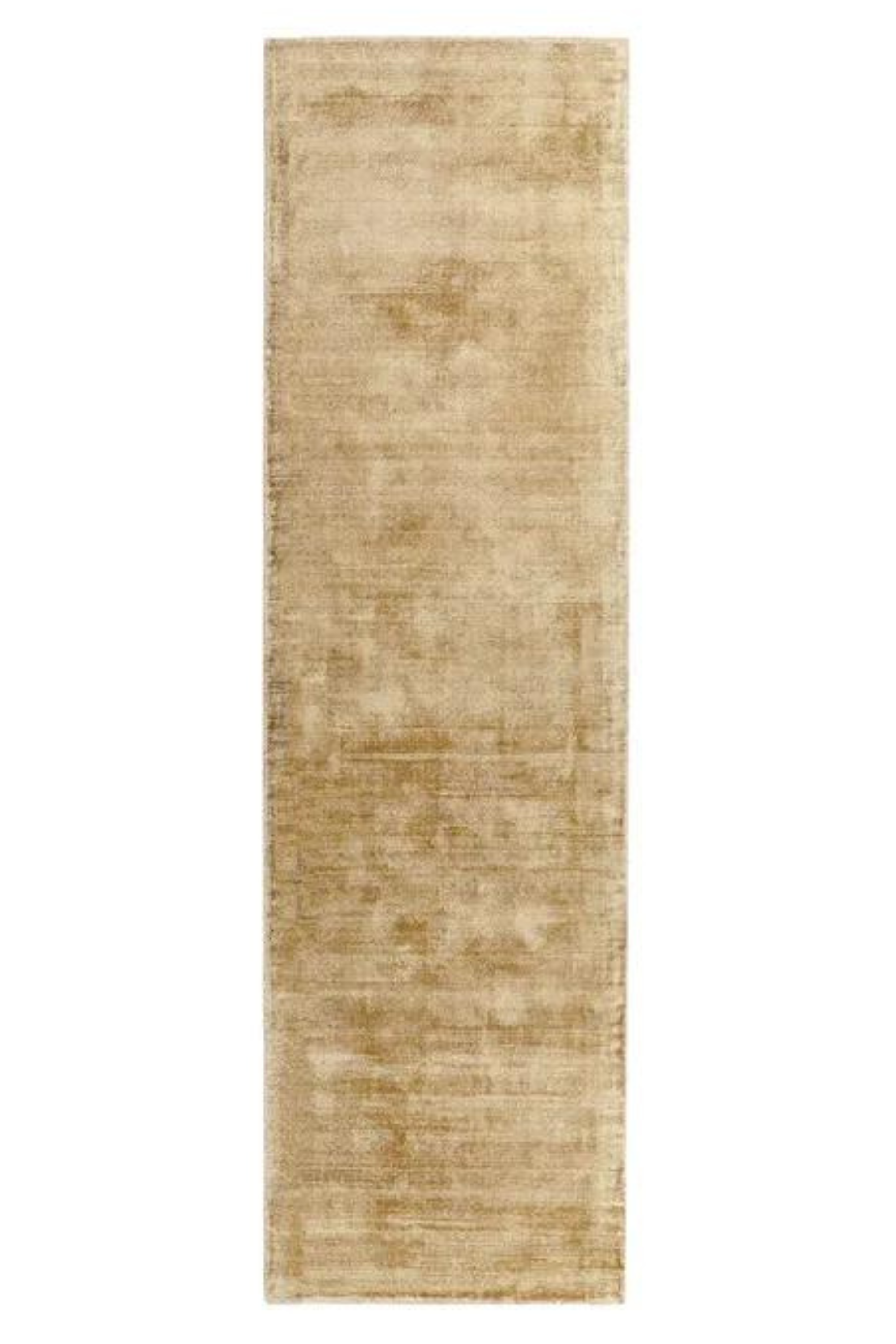 Plain Gold Viscose Runner RUg