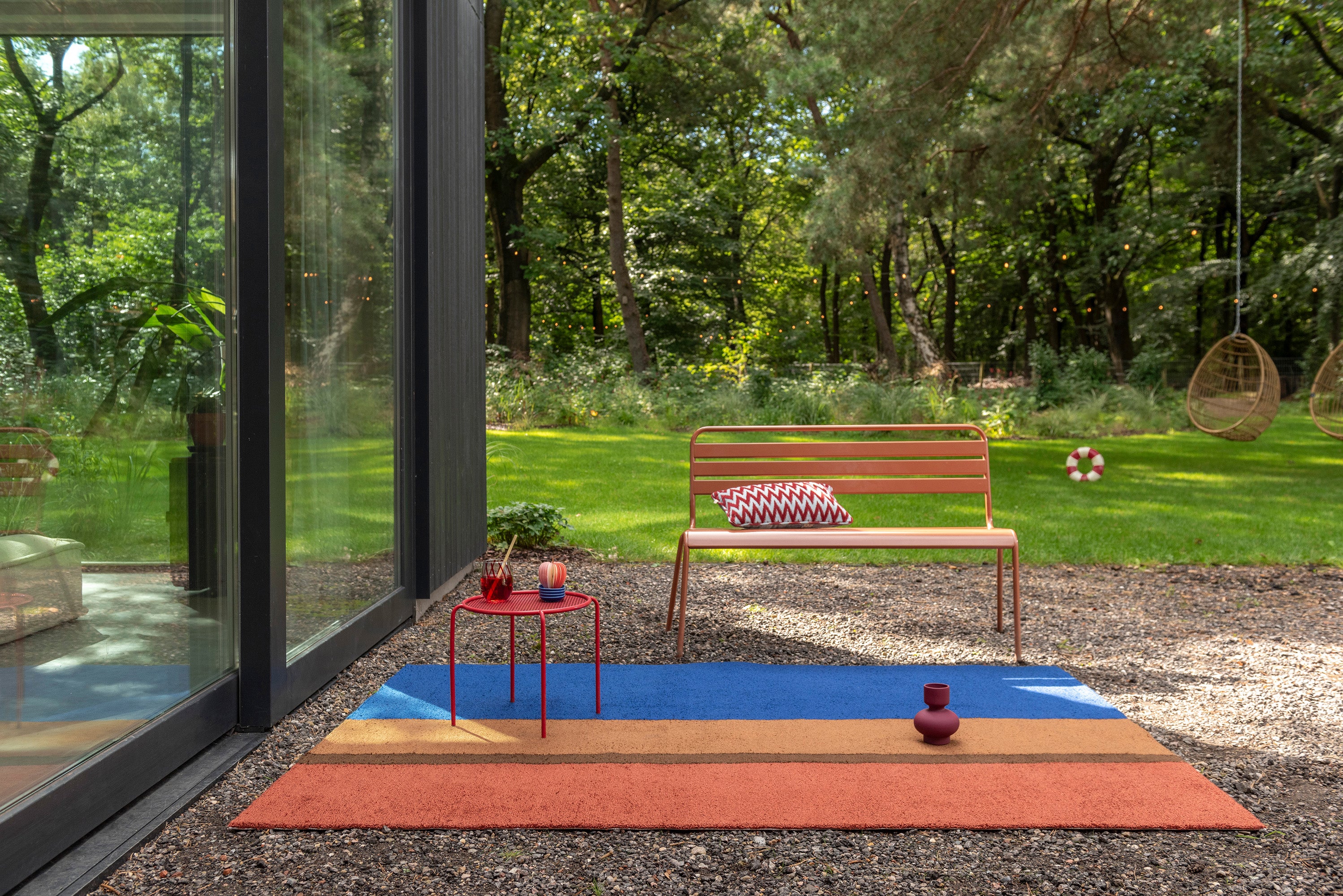 Habitat Festival Stripe Blue Outdoor 496518