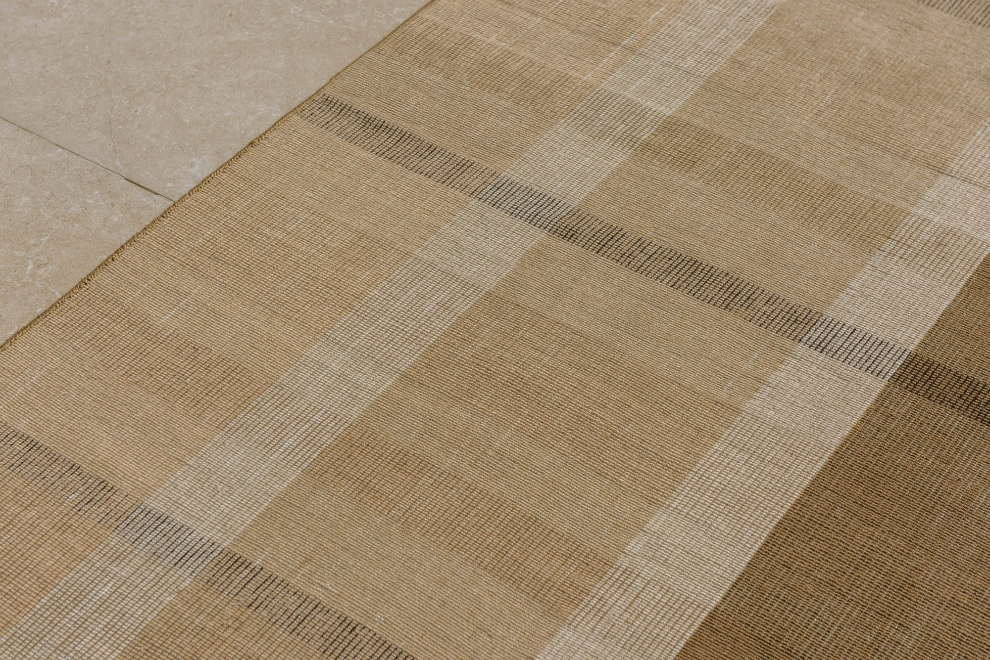 Modern brown geometric rug