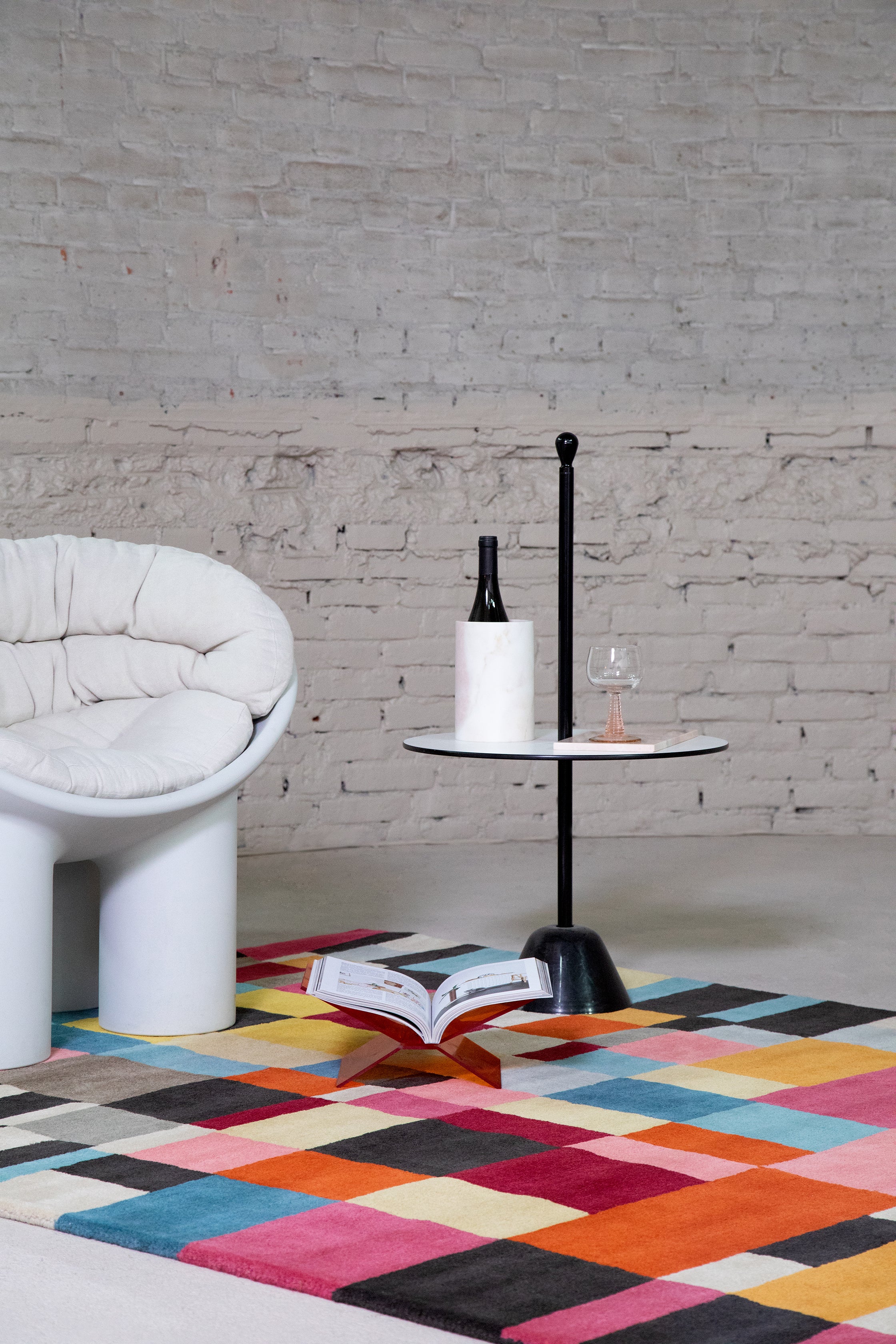 brink and campman wool rug with a multicolour geometric pattern