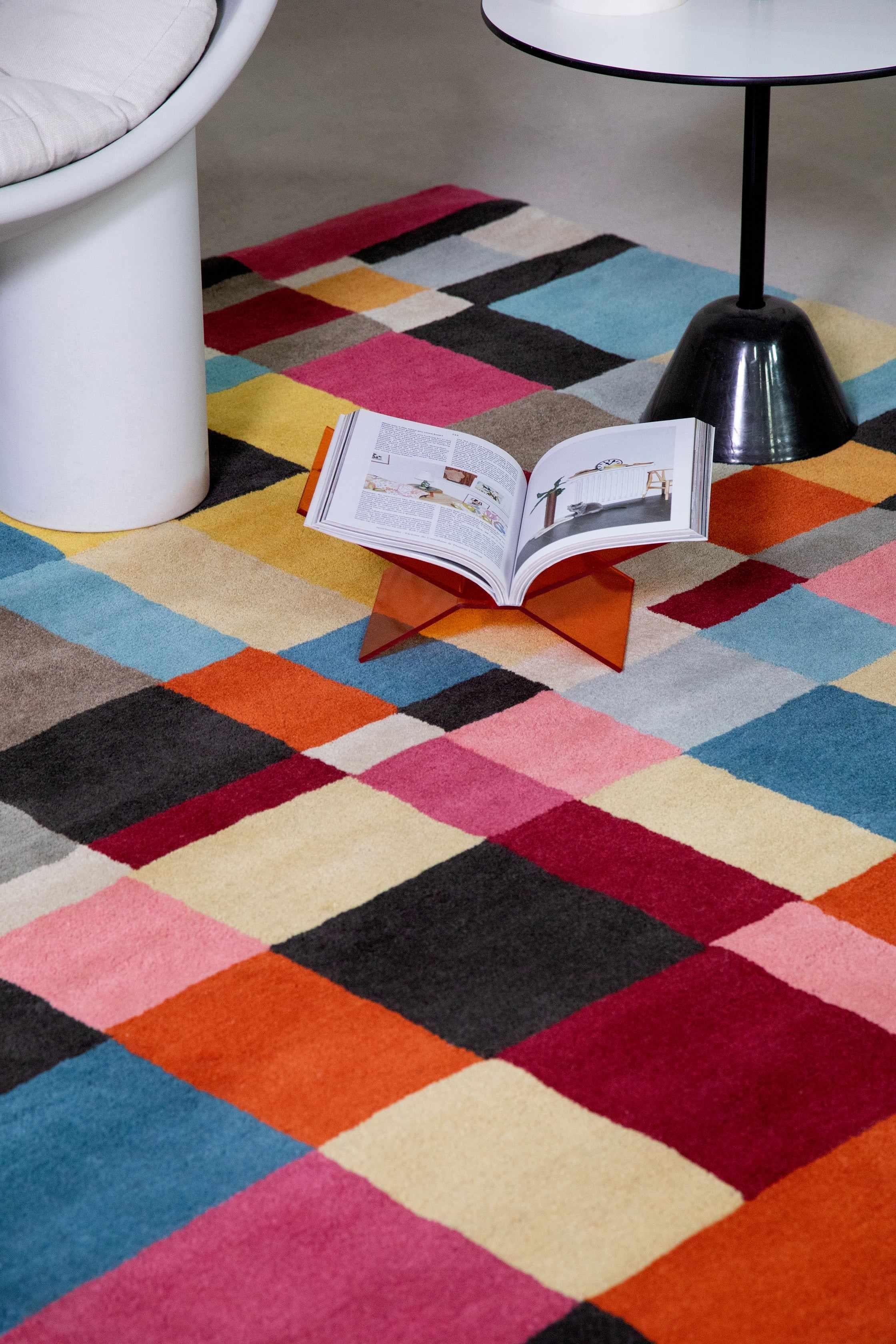 brink and campman wool rug with a multicolour geometric pattern