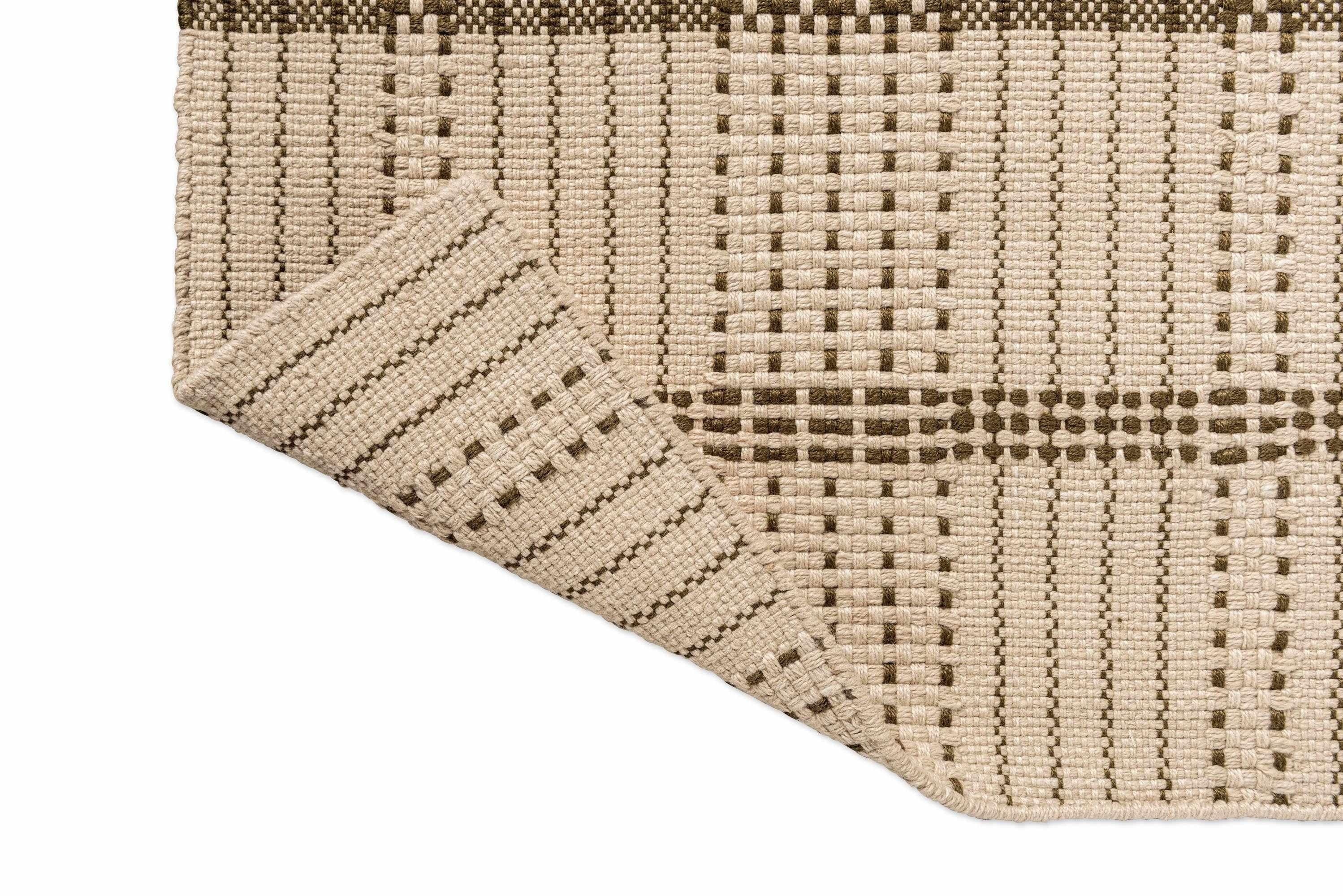 Zona Olive Stitch Outdoor Runner 495707