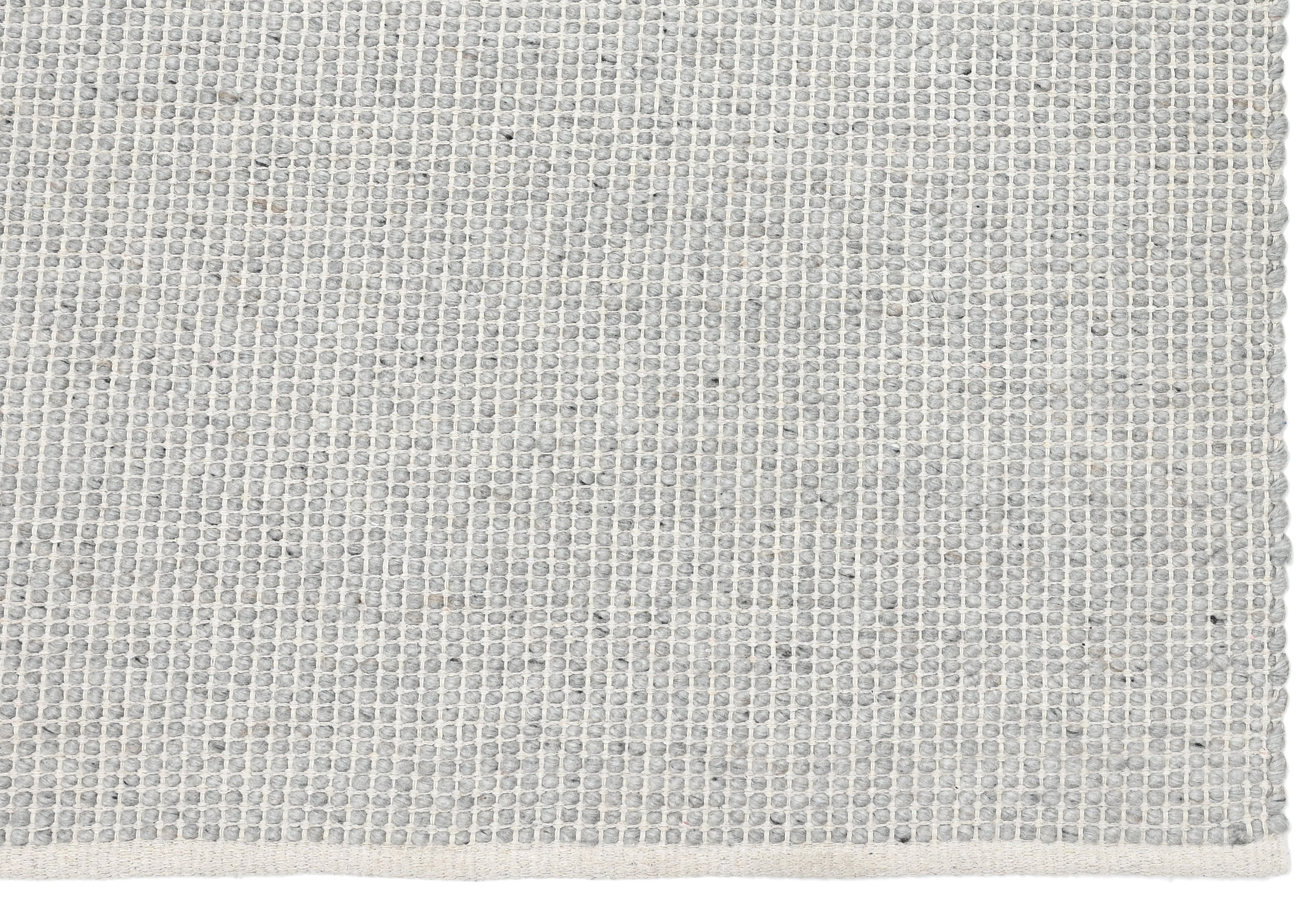 Textured wool grey area rug