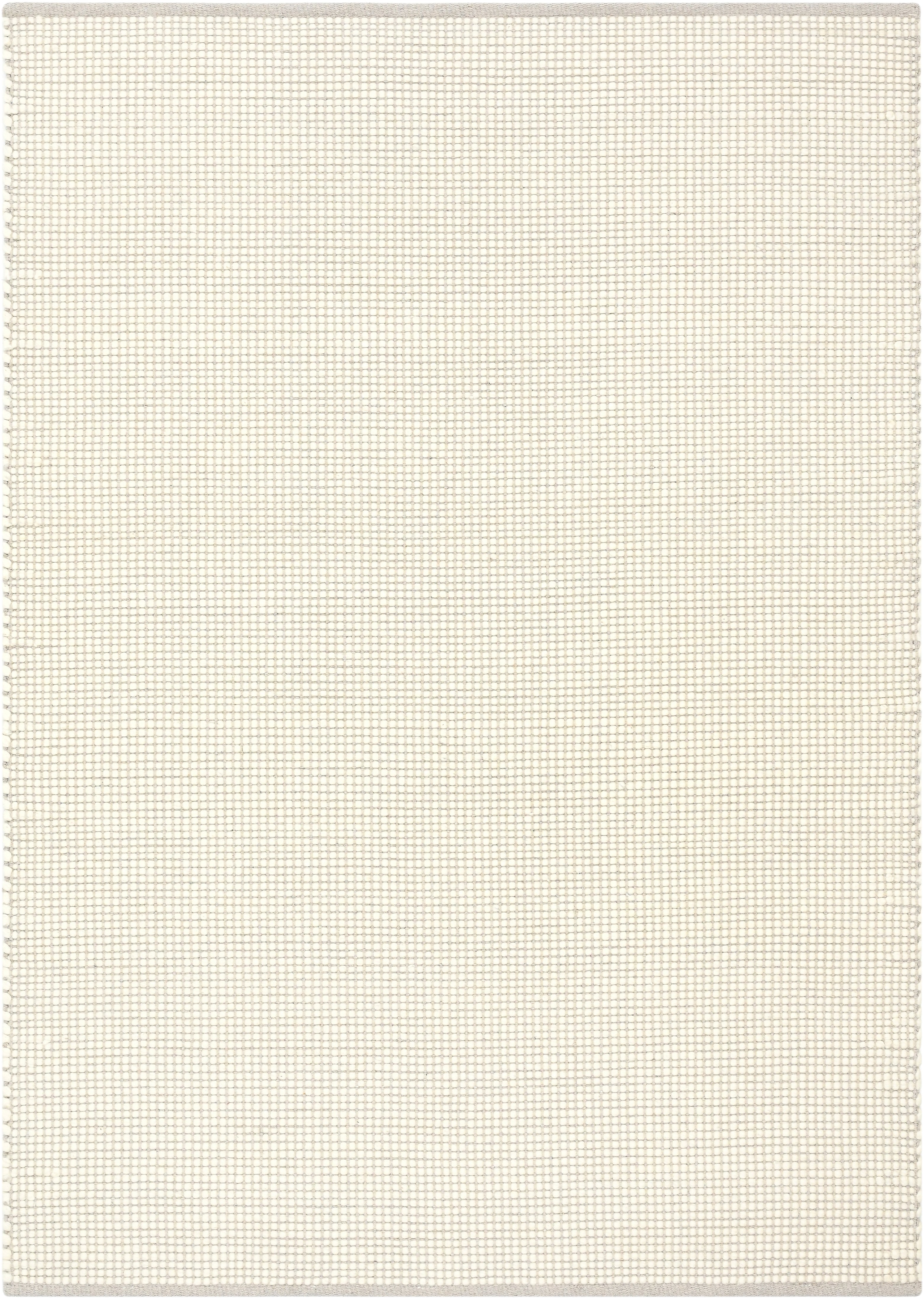 Textured wool white area rug