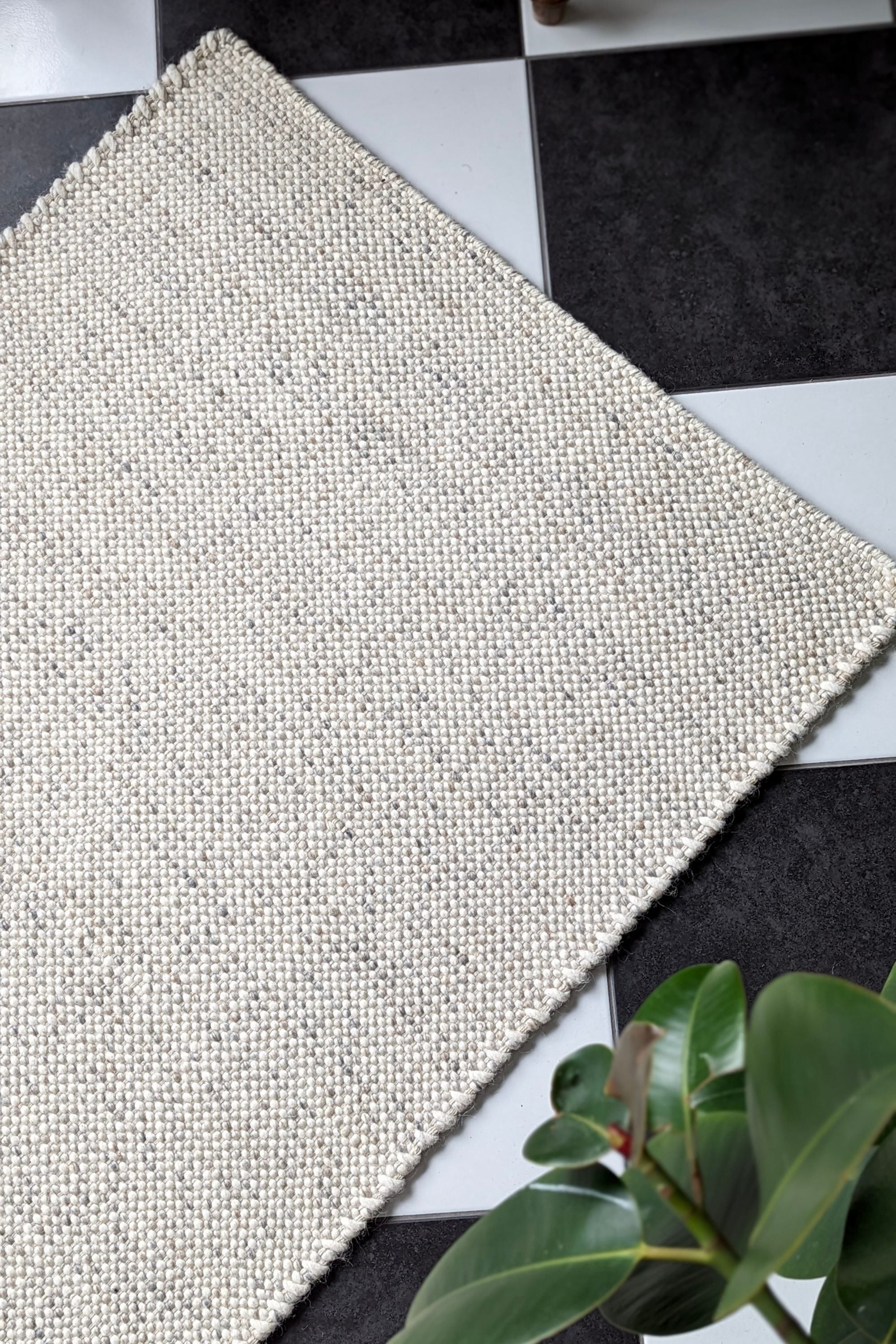 Grey textured hallway runner