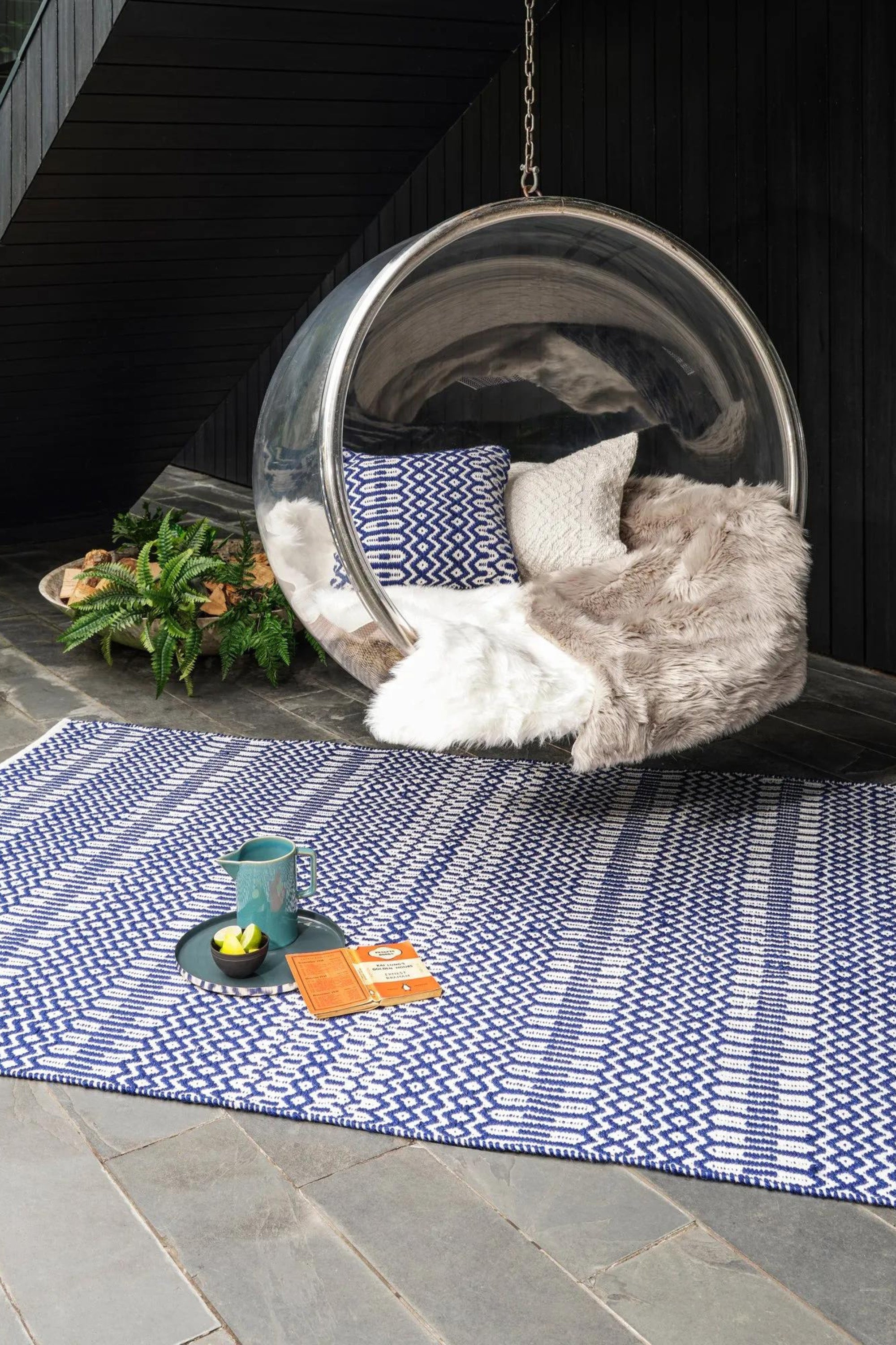 Alfresco Halsey Blue Outdoor Rug