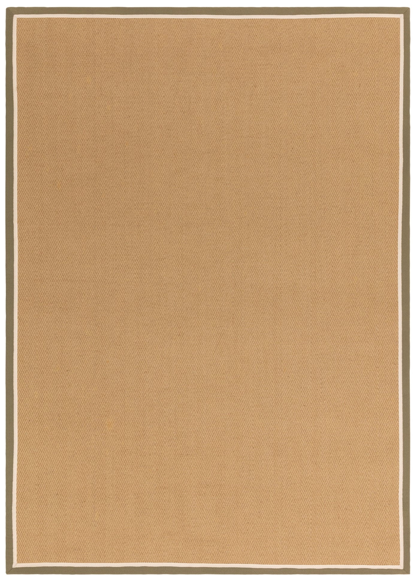 Bordo Herringbone Khaki Cream Rug