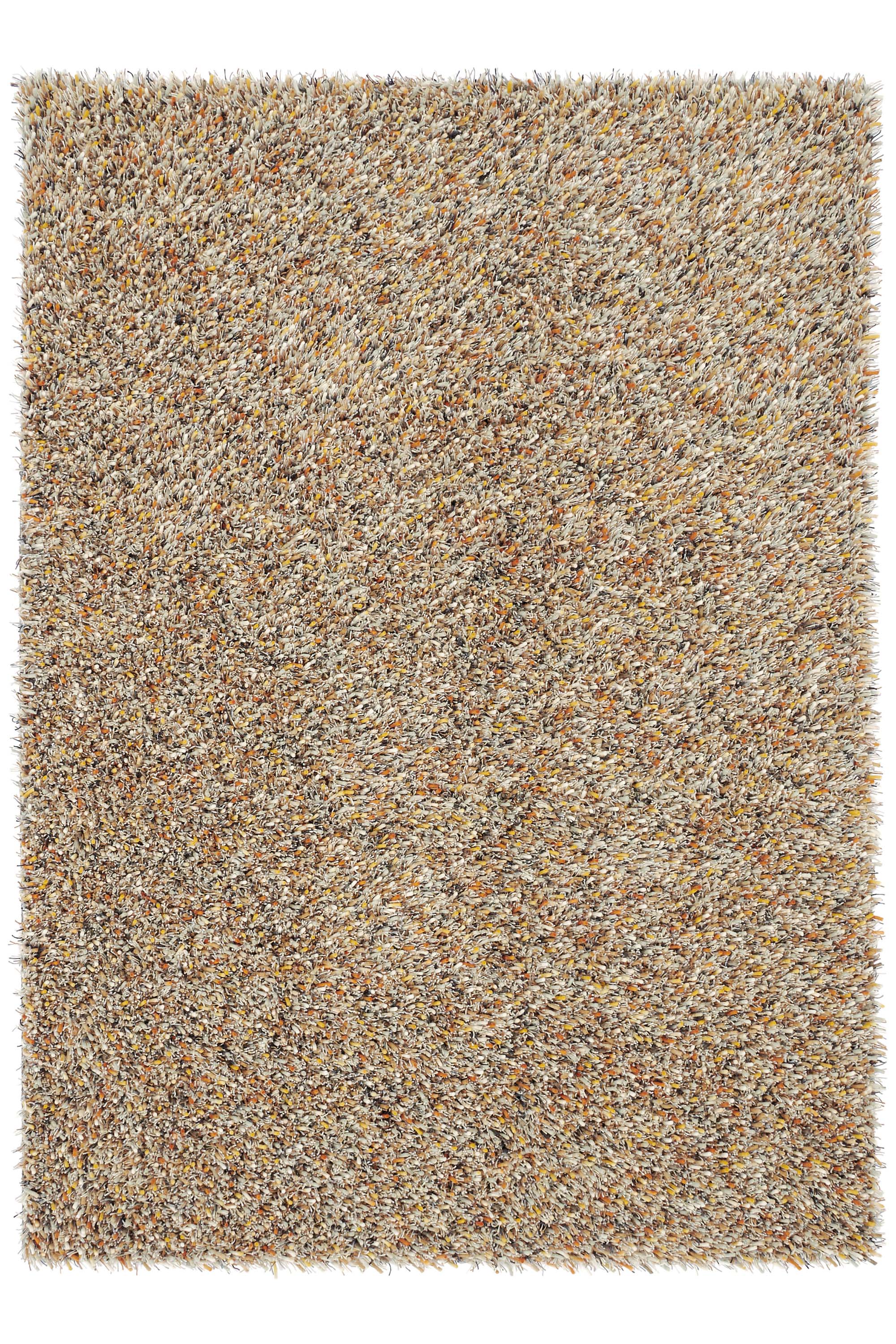 brink and campman brown and beige shagpile wool rug