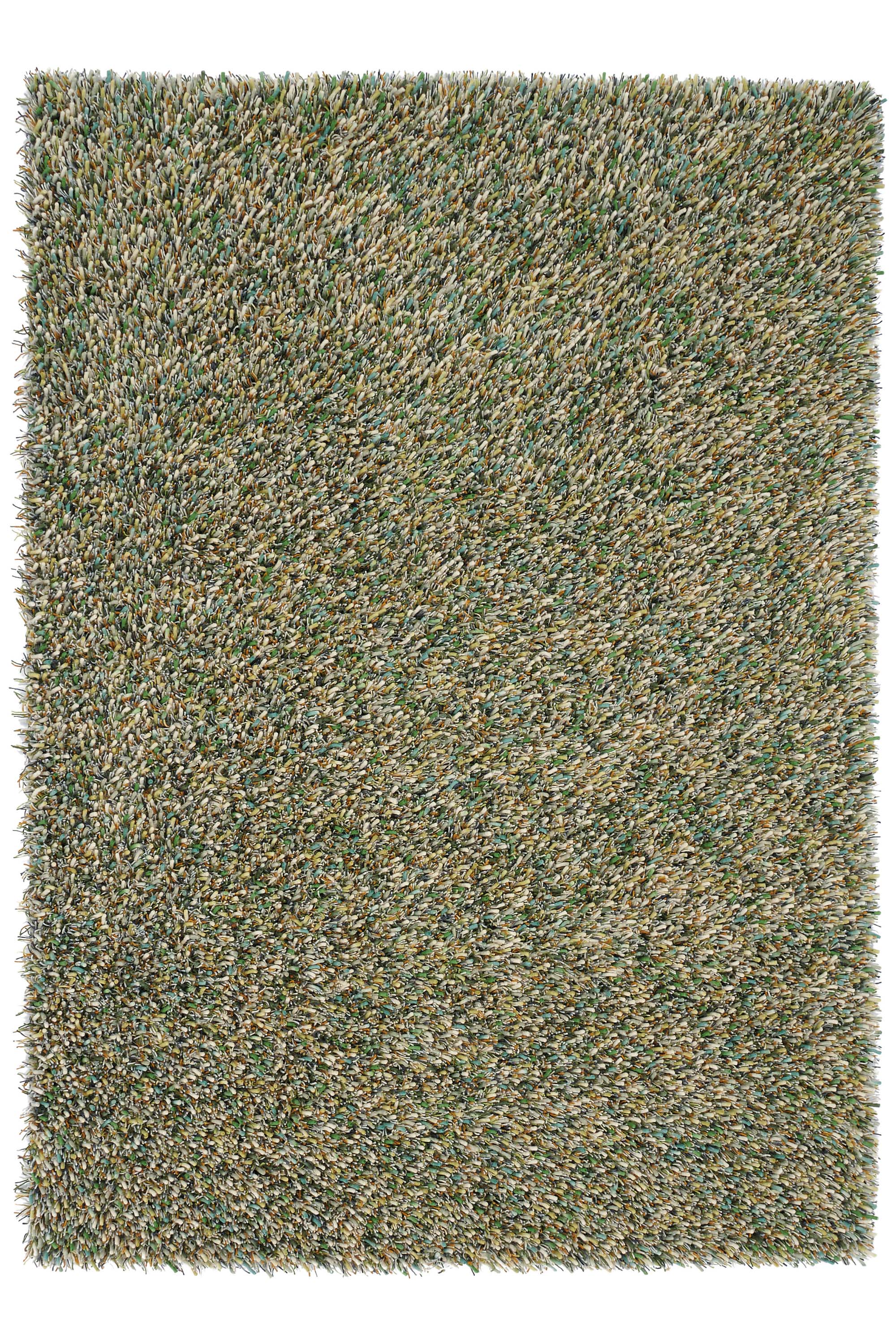 brink and campman green shagpile wool rug