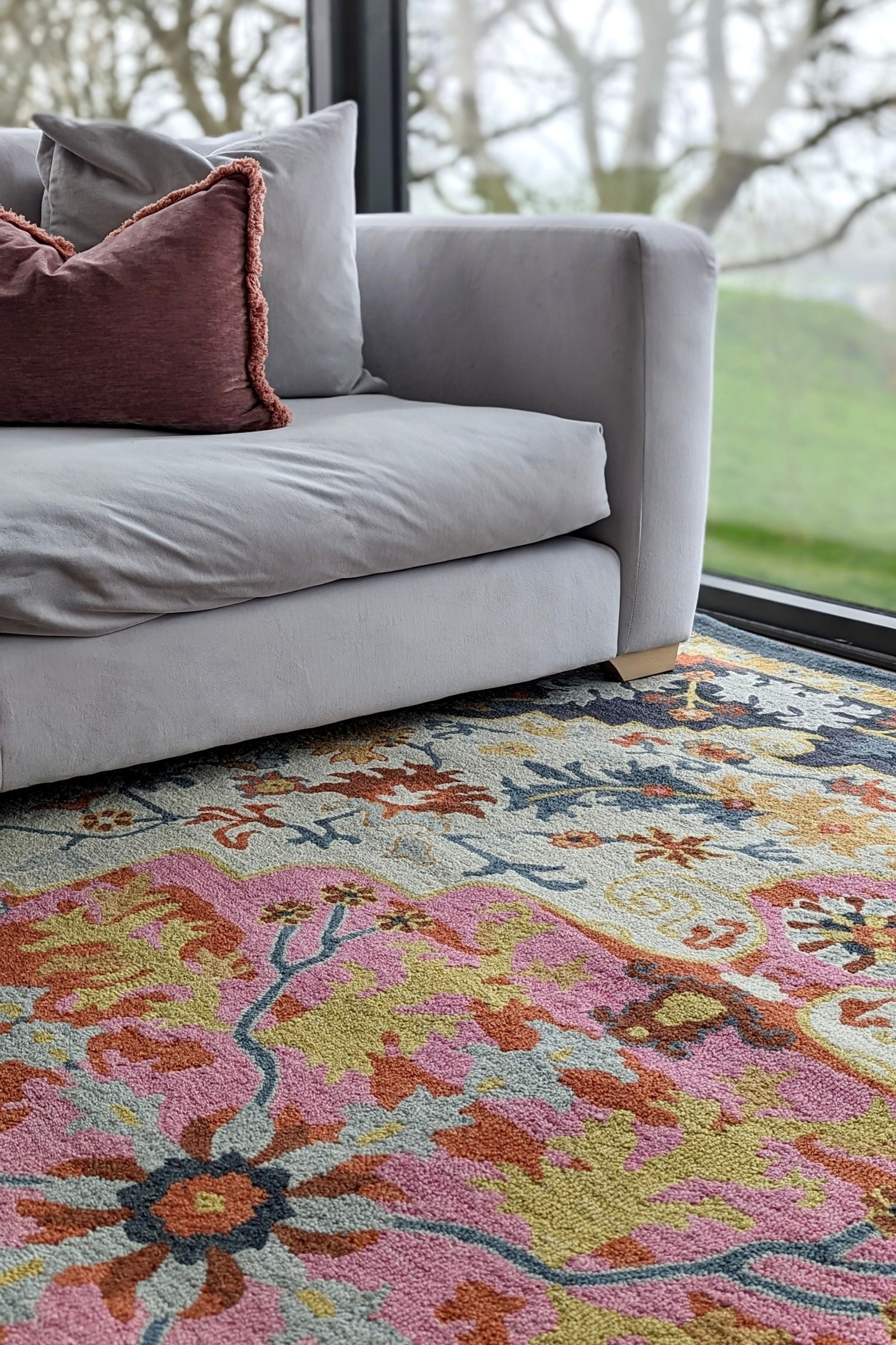 multicolour vintage style rug