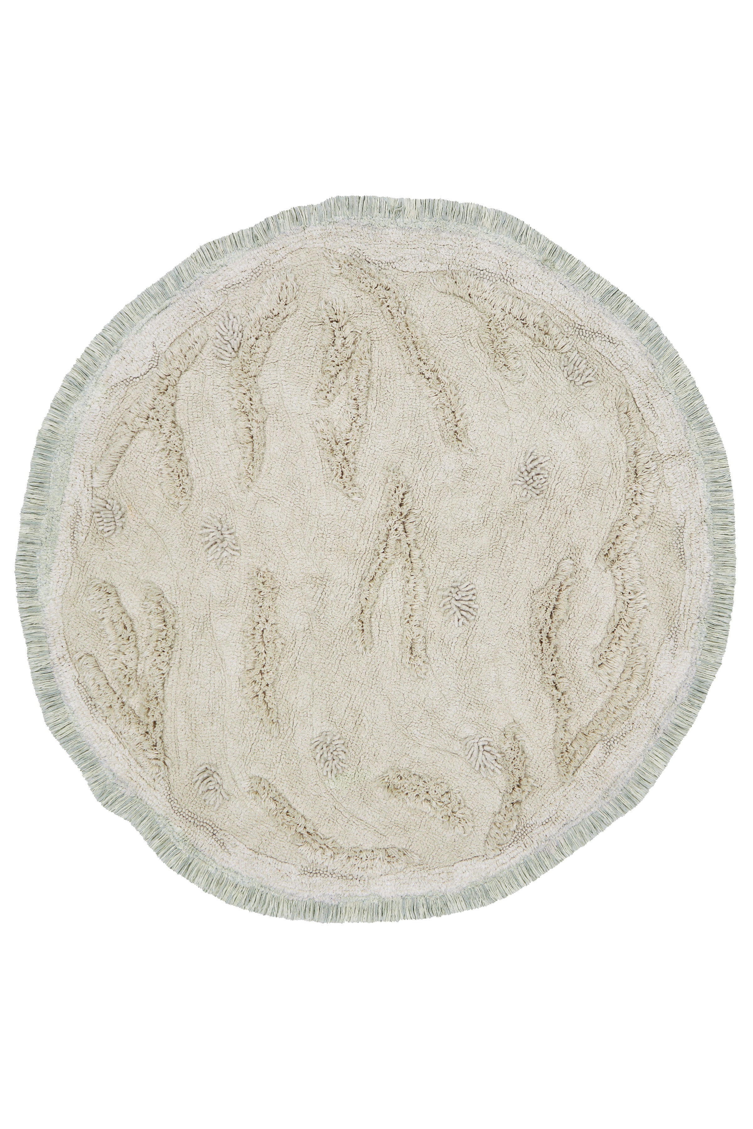 Green garden inspired rug with added vegetable toys