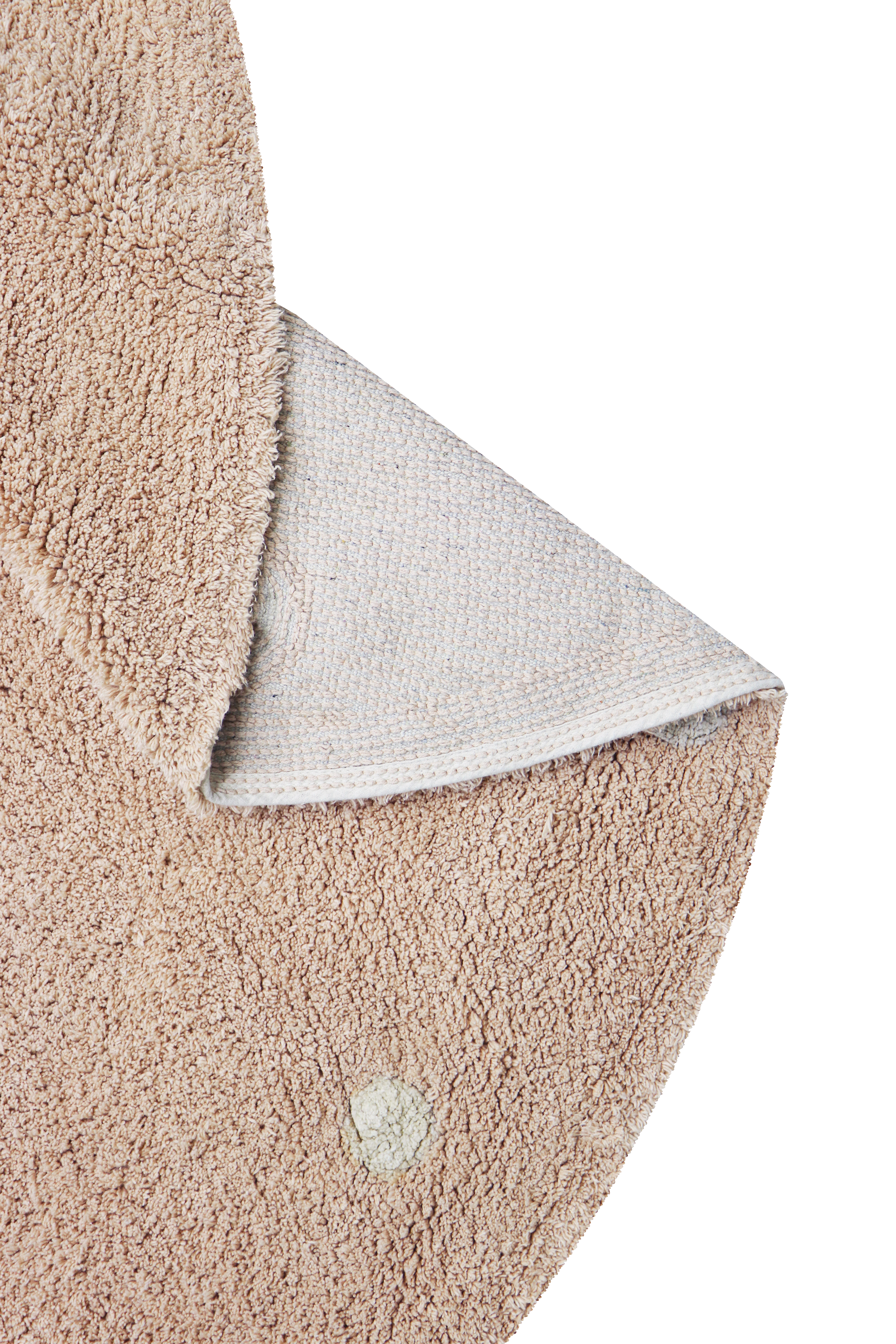 Washable Rug Round Dot Rose