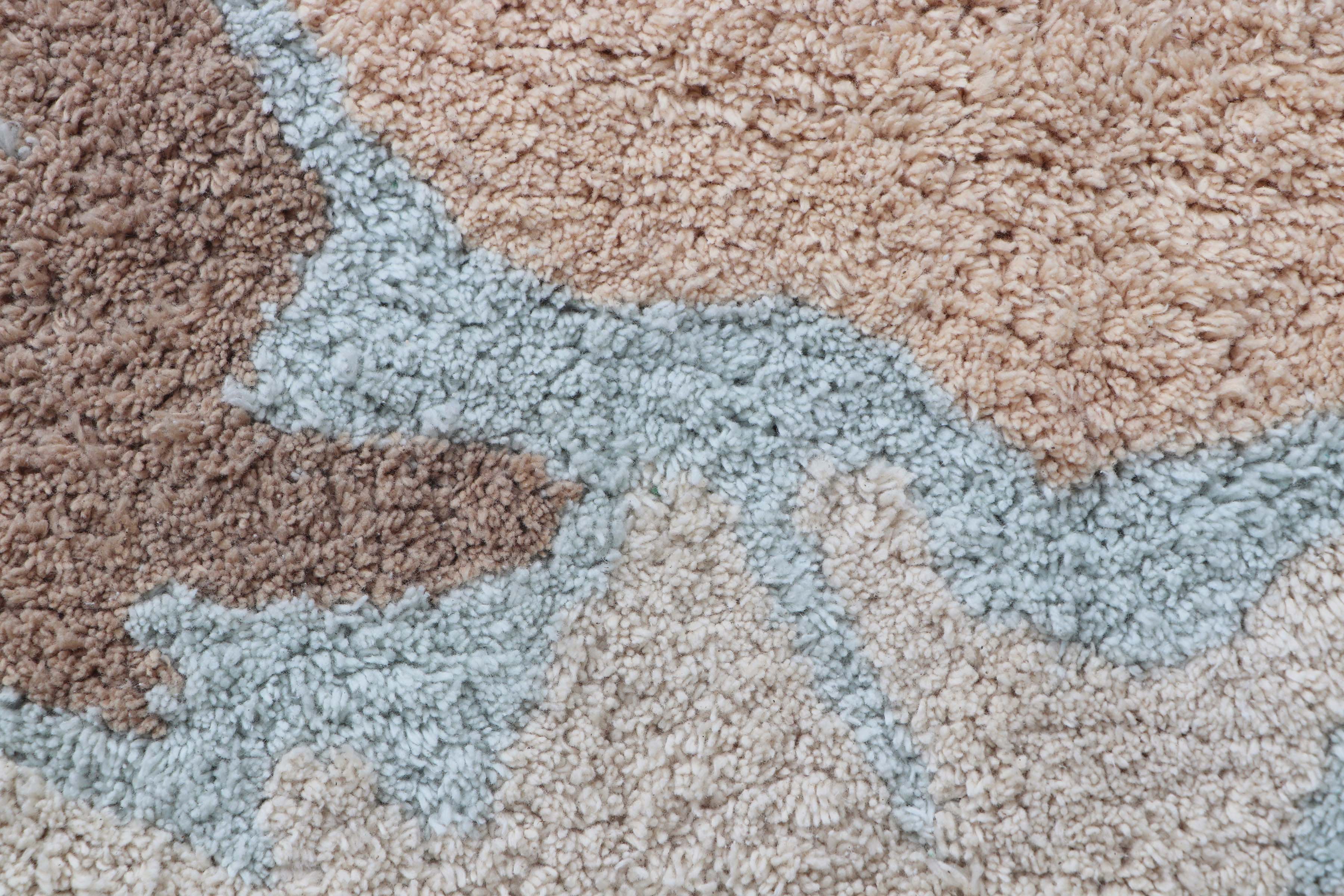 Blue children's rug with map of the world design