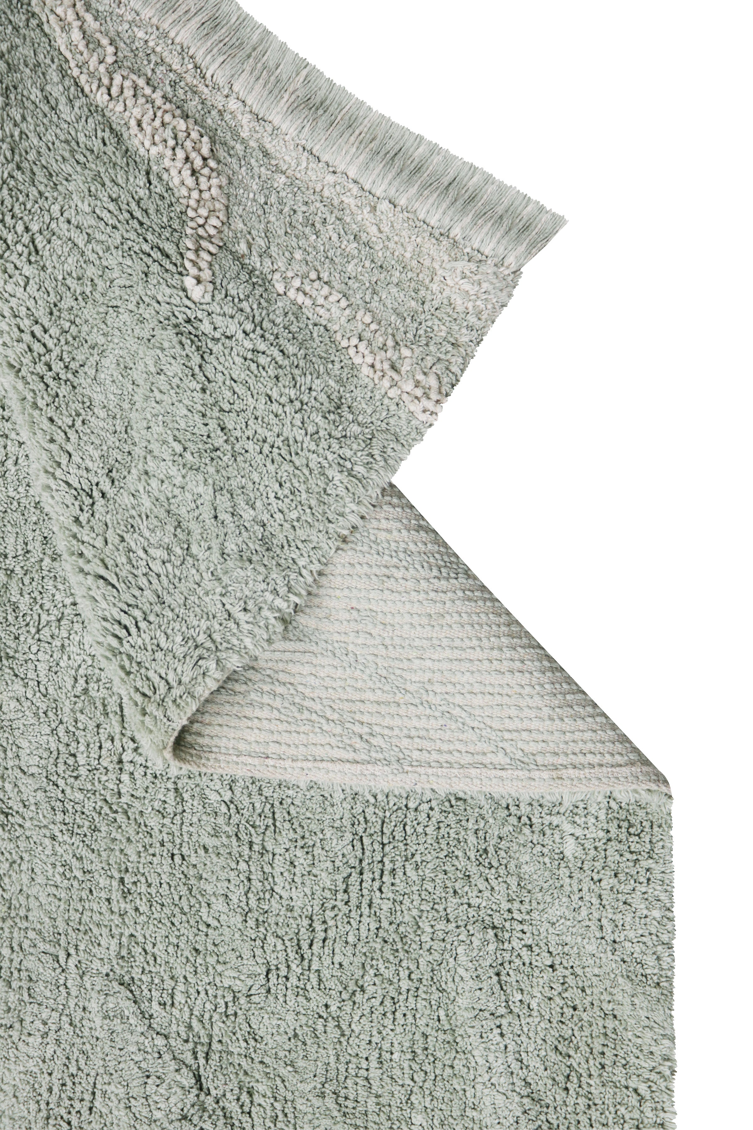 Green plain ocean waves inspired rug with added toys