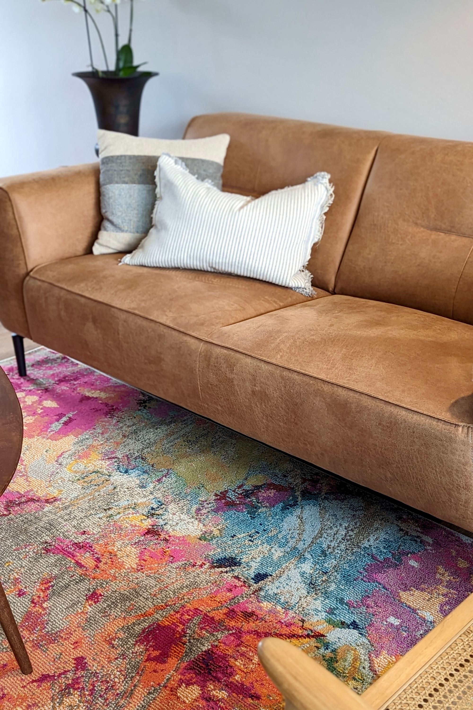 Abstract multicolour rug